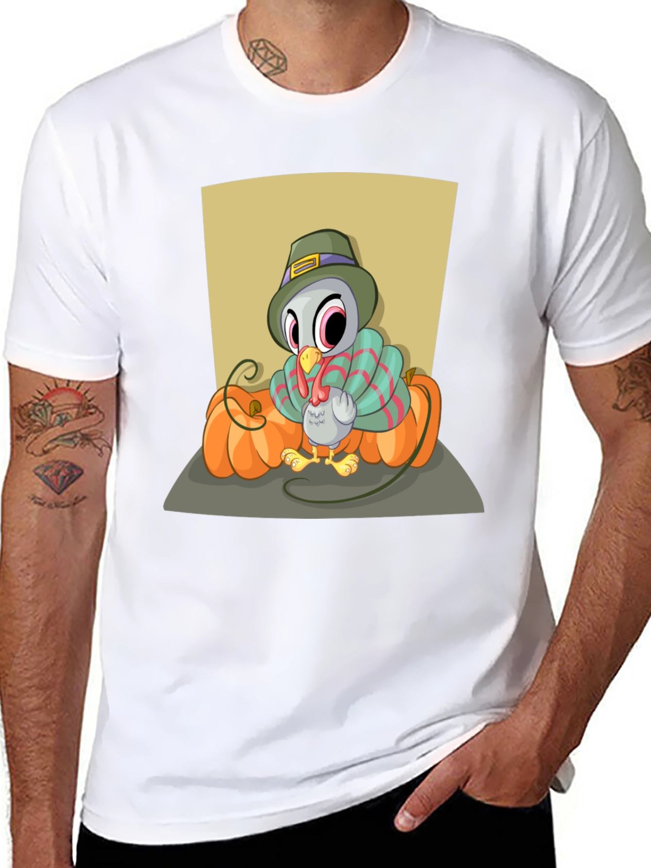 Turkey on Pumpkins Thanksgiving T-Shirt