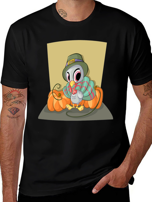 Turkey on Pumpkins Thanksgiving T-Shirt