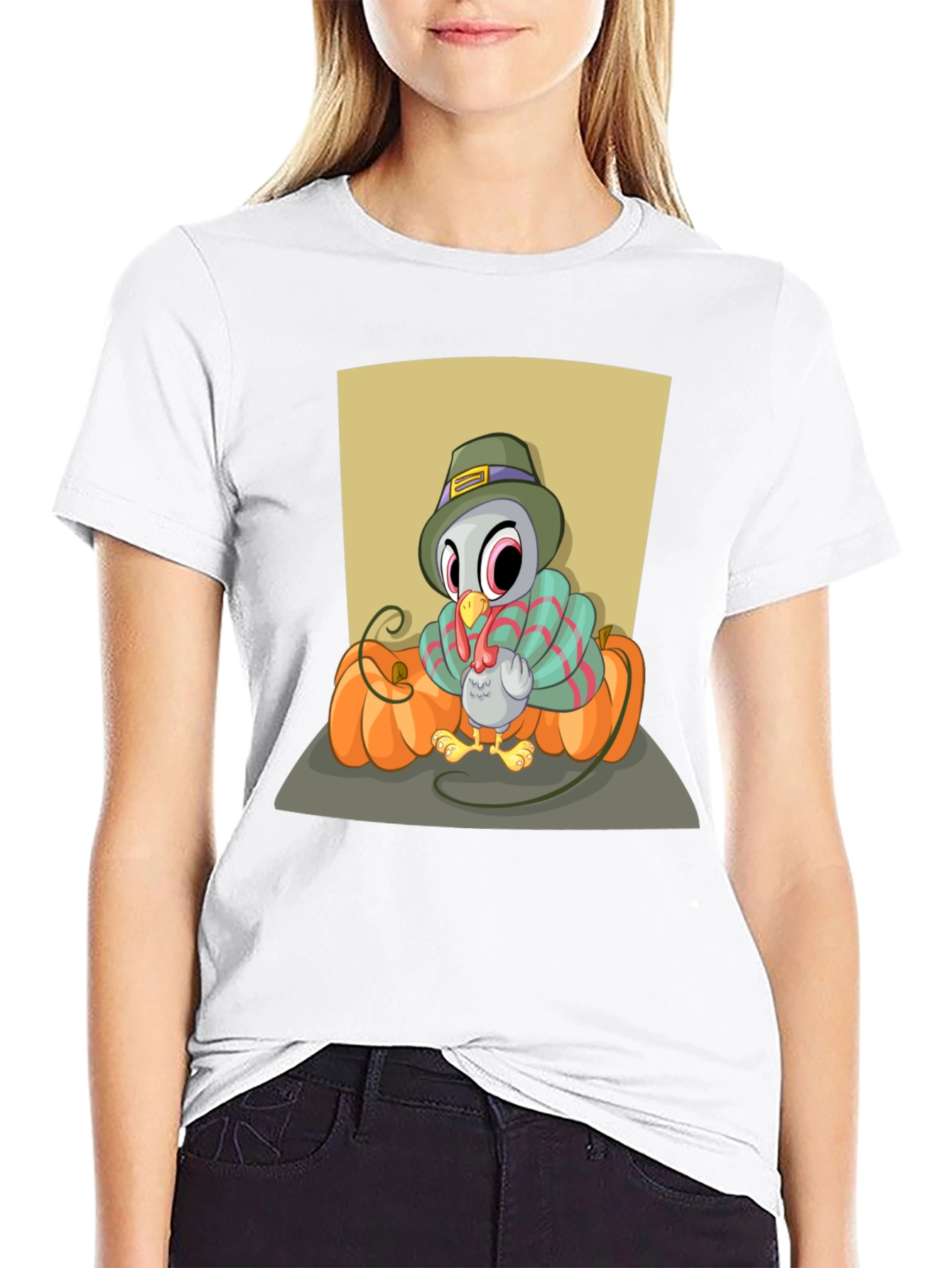 Turkey on Pumpkins Thanksgiving T-Shirt