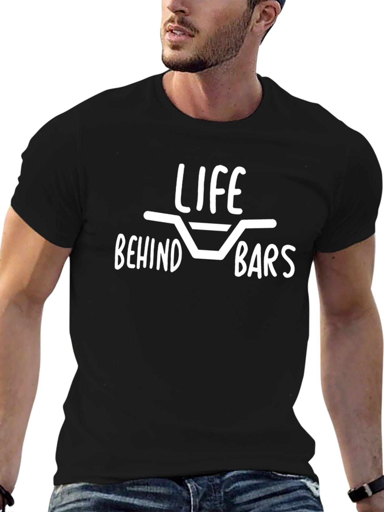 Life Behind Bars T-Shirt - Motorcycle Rider Tee