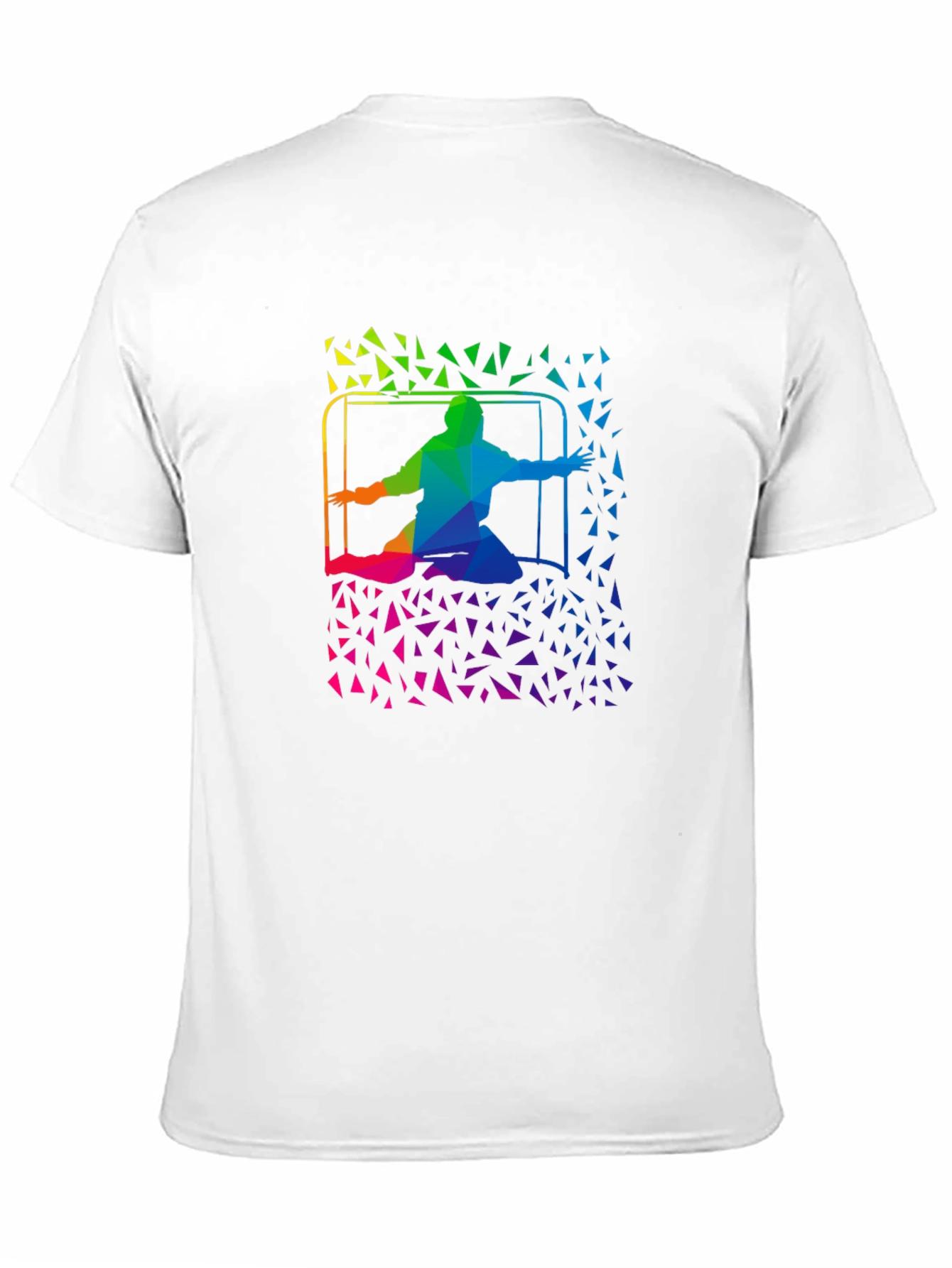 Rainbow Soccer Goalie T-Shirt - Abstract Design