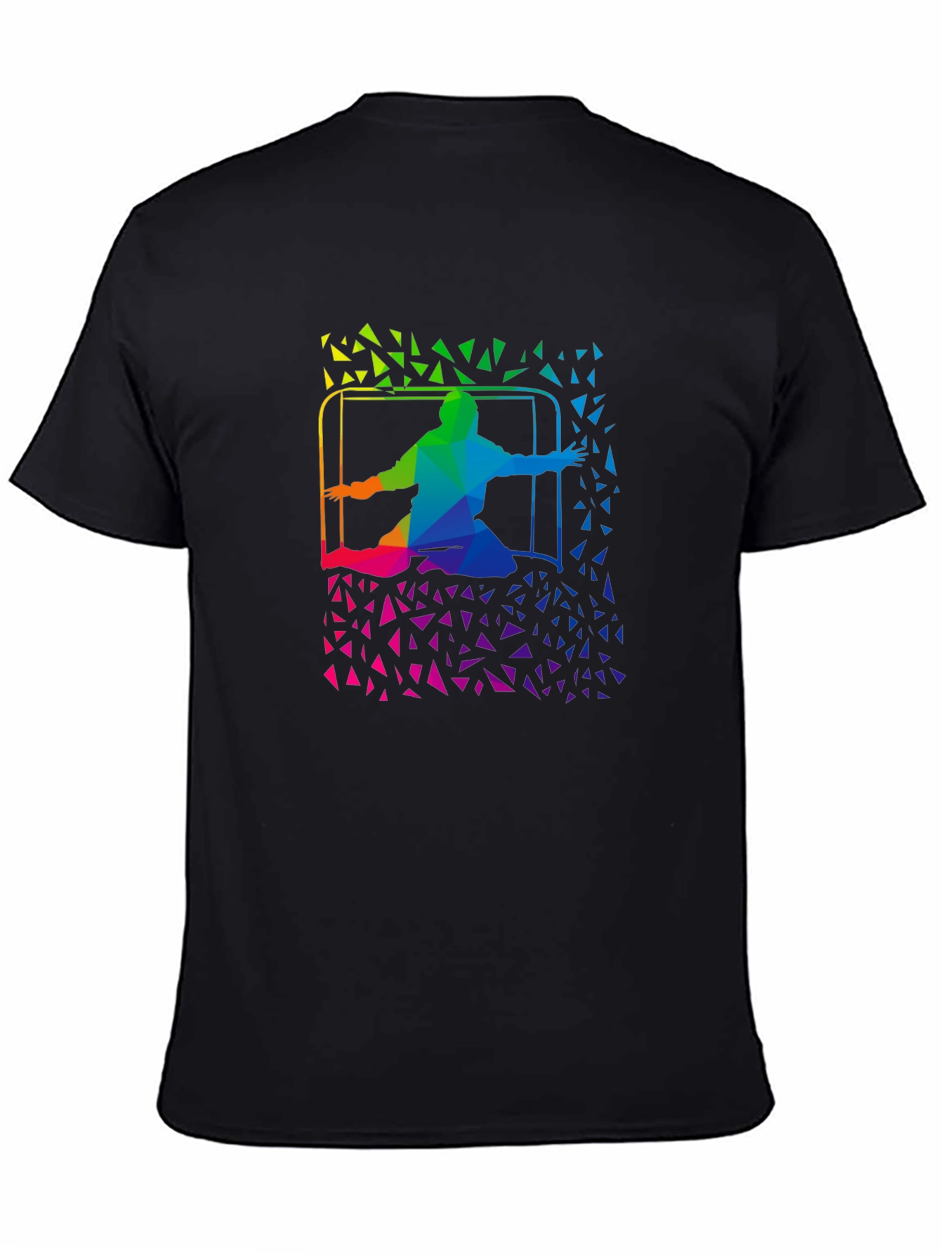 Rainbow Soccer Goalie T-Shirt - Abstract Design