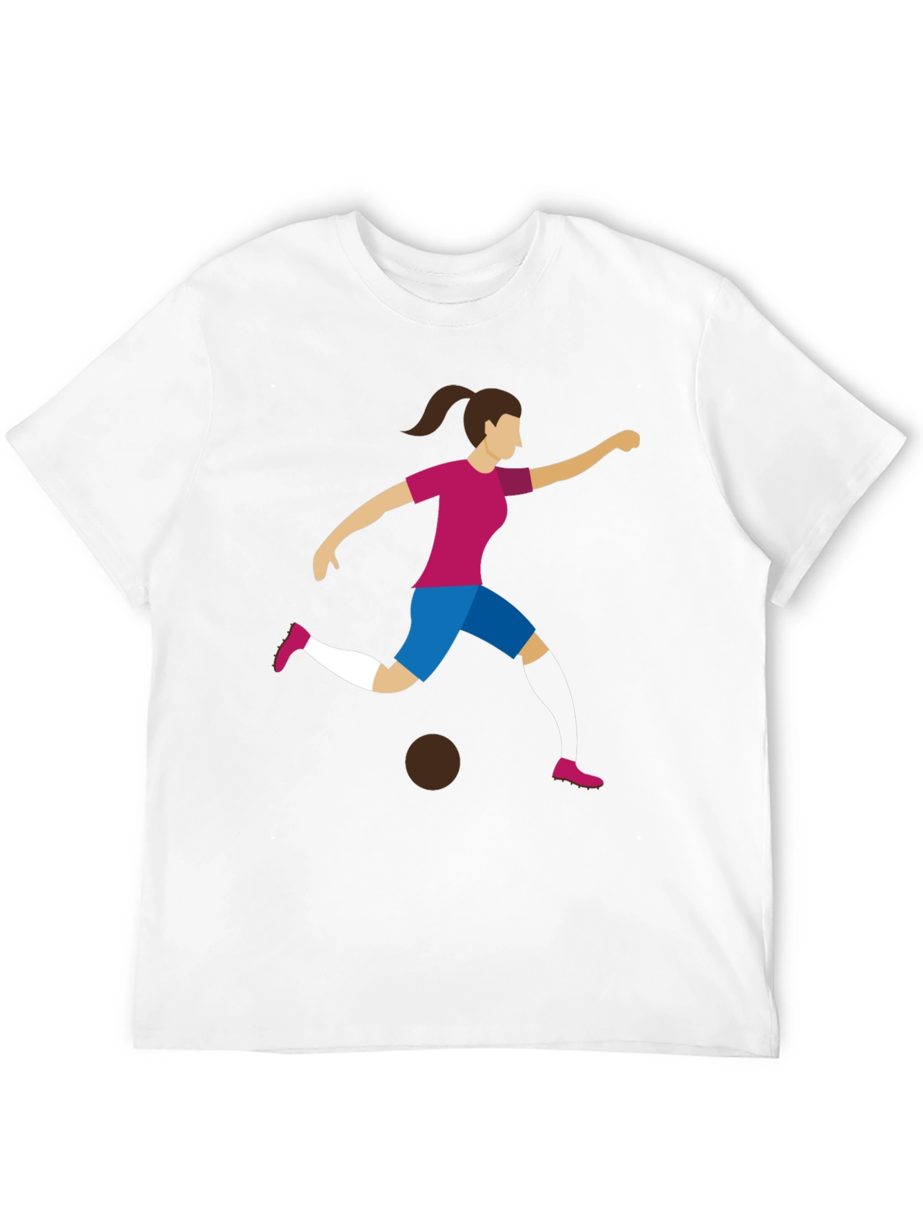 Soccer Player Graphic Tee - Black Unisex T-Shirt