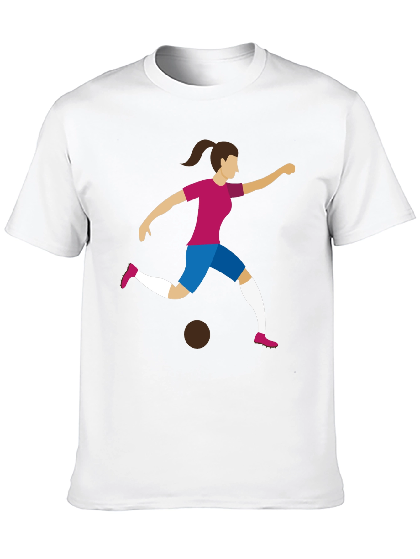 Soccer Player Graphic Tee - Black Unisex T-Shirt