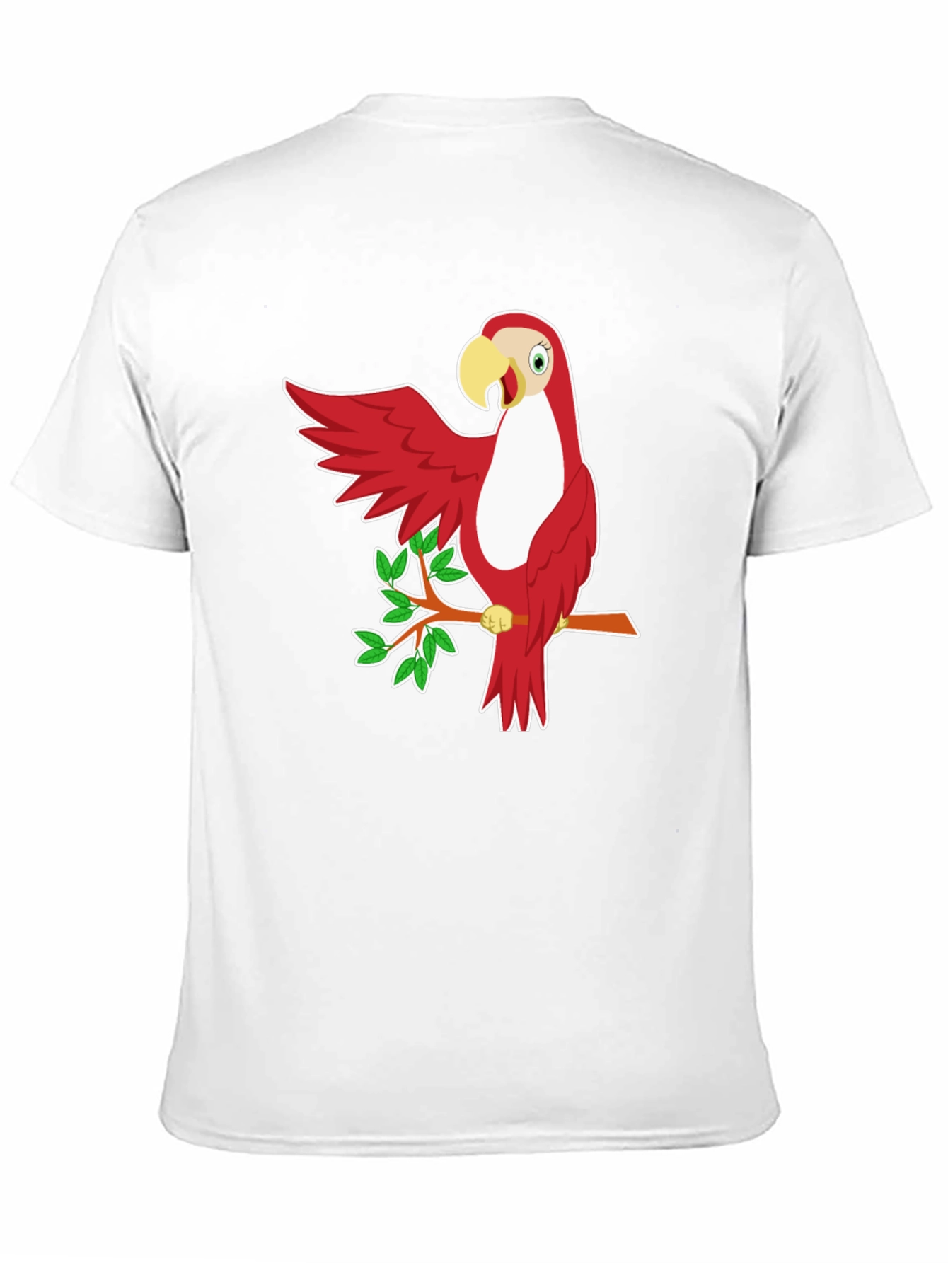 Red Parrot Graphic T-Shirt - Casual Style