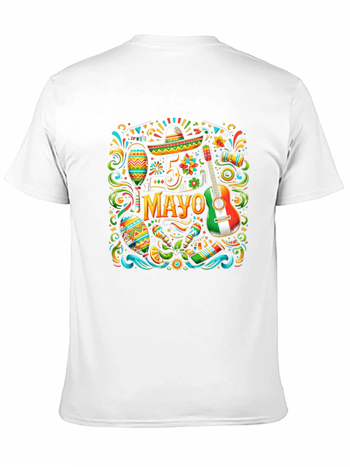 Cinco De Mayo Black T-Shirt - Festive Design