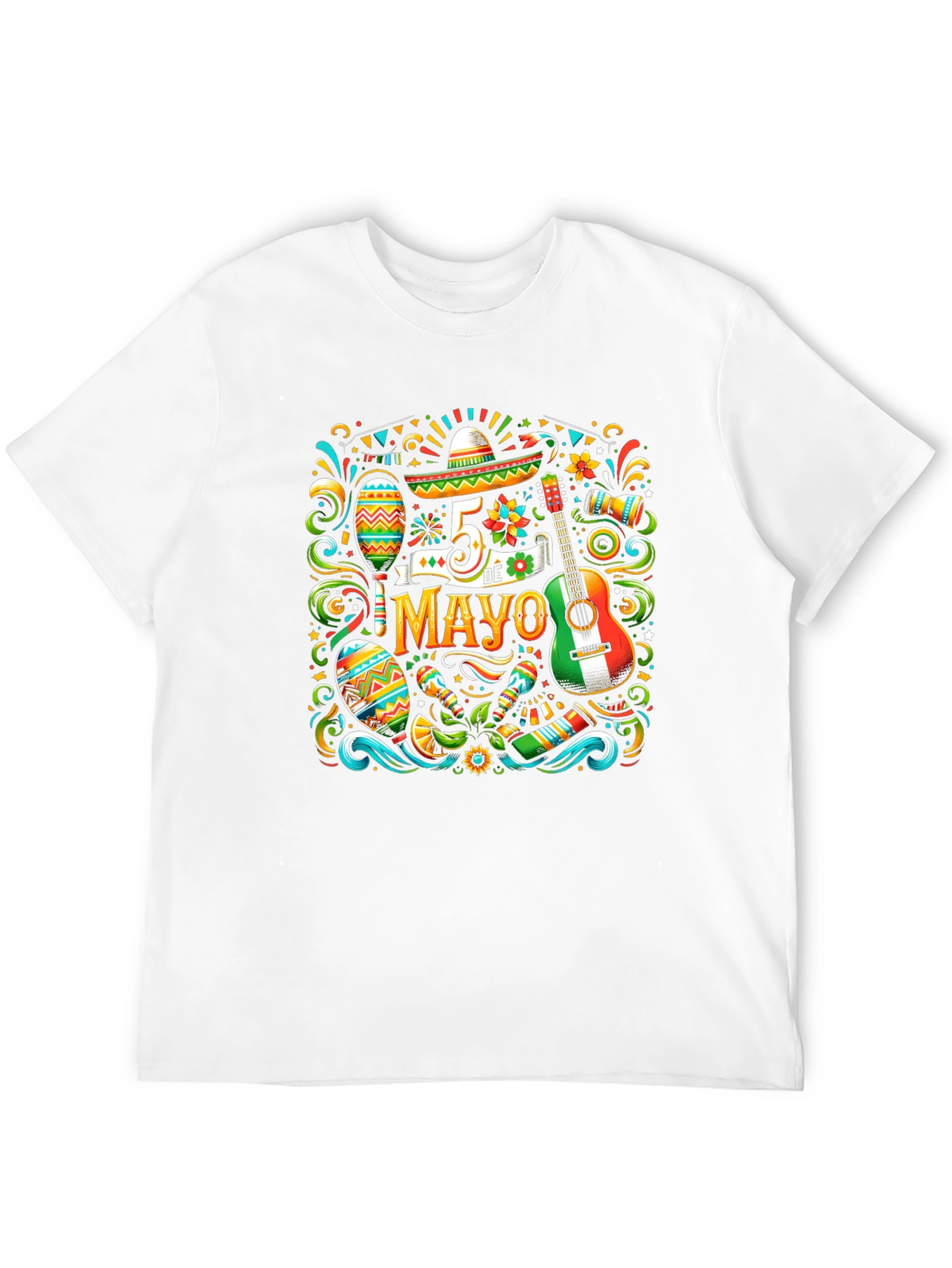 Cinco De Mayo Black T-Shirt - Festive Design