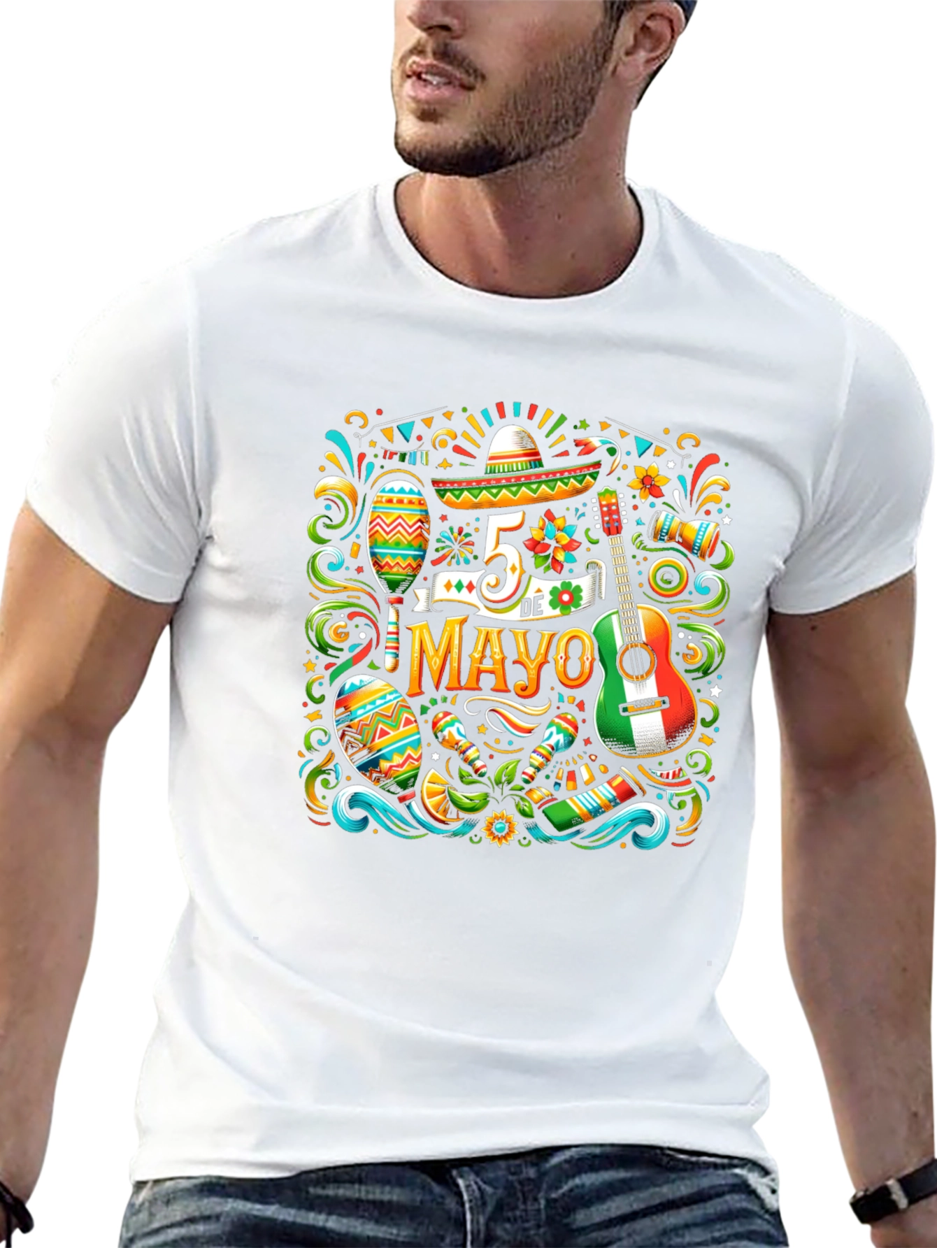 Cinco De Mayo Black T-Shirt - Festive Design