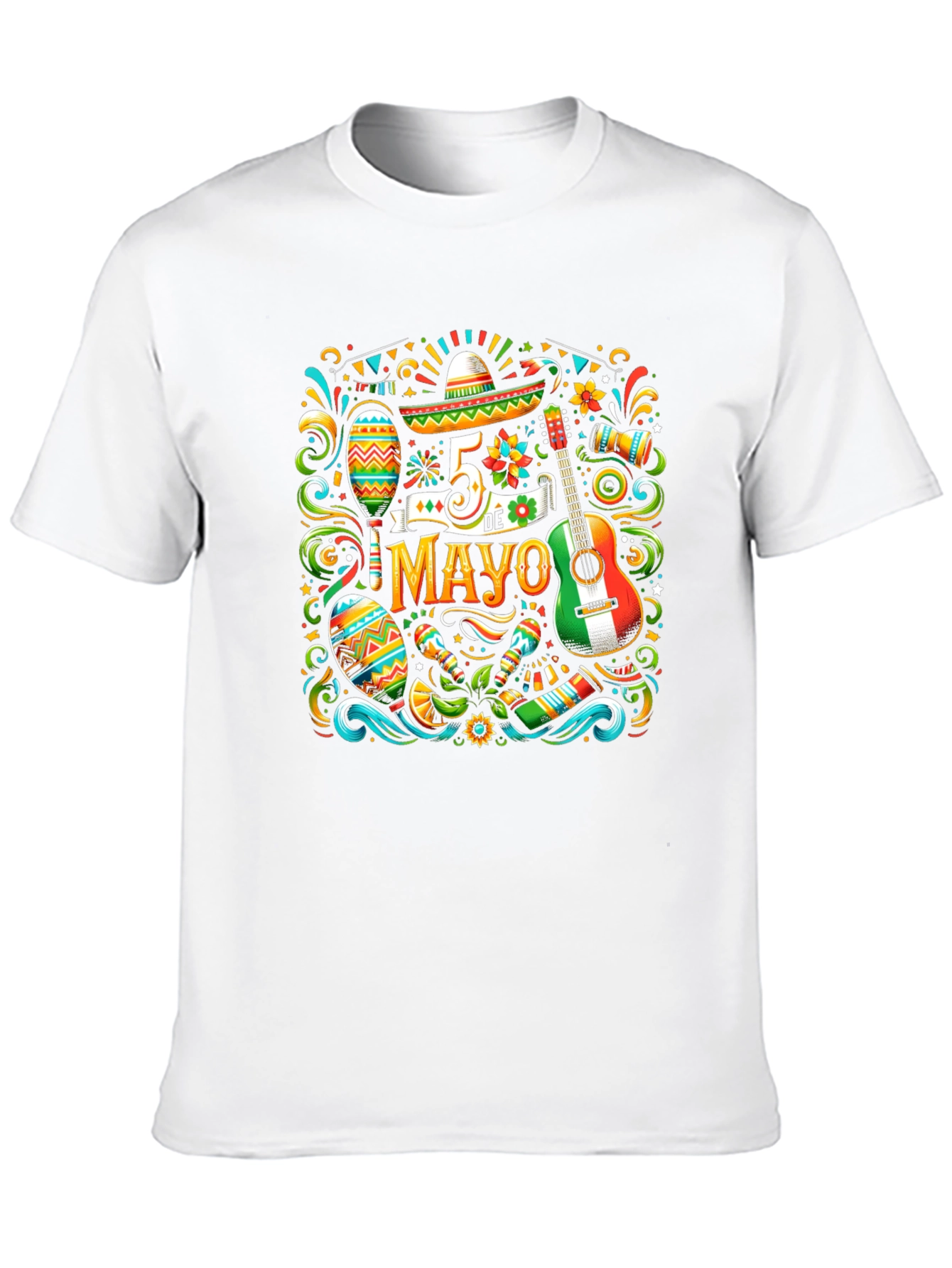 Cinco De Mayo Black T-Shirt - Festive Design