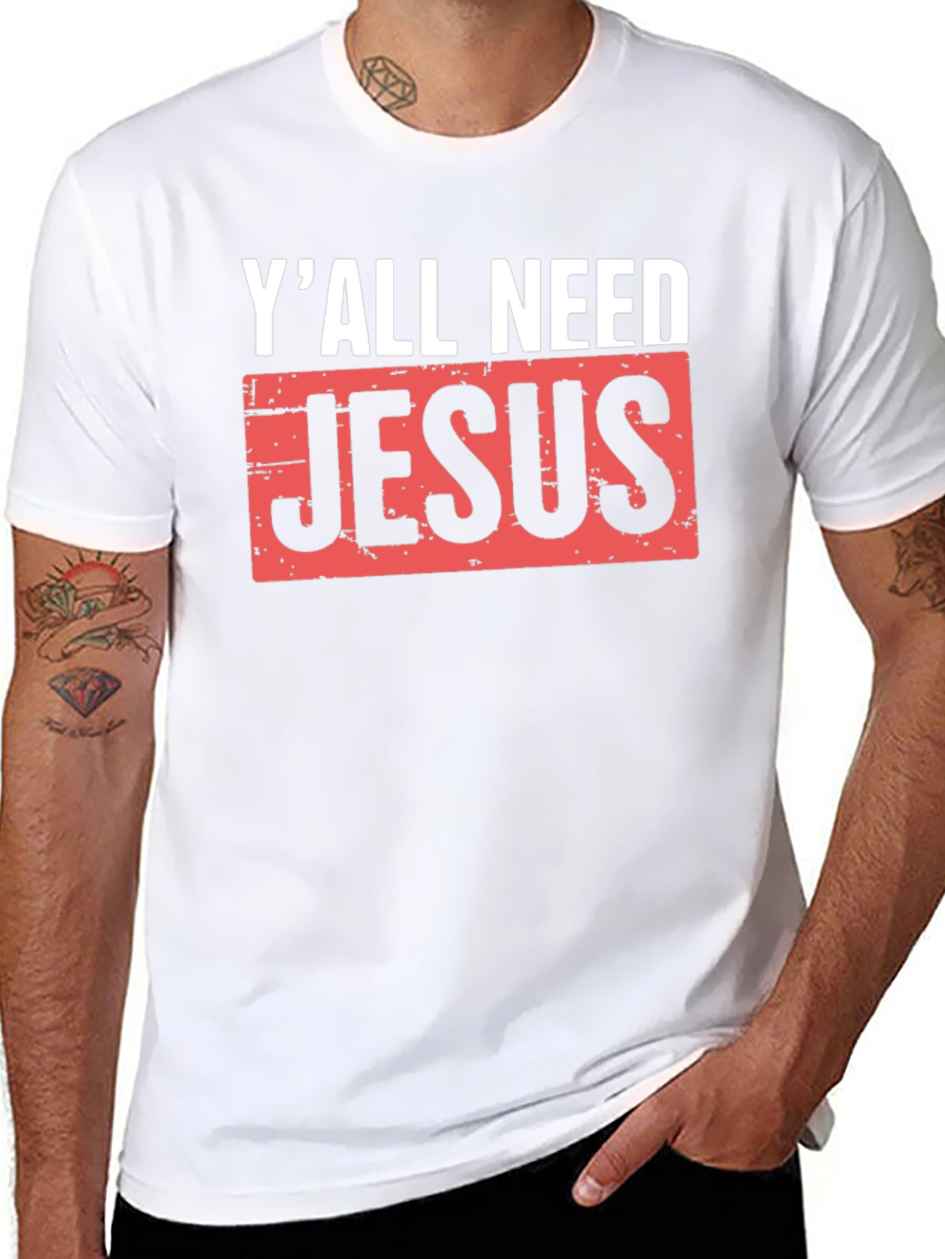 Yall Need Jesus Graphic Tee - Black
