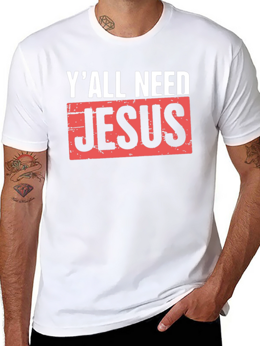 Yall Need Jesus Graphic Tee - Black