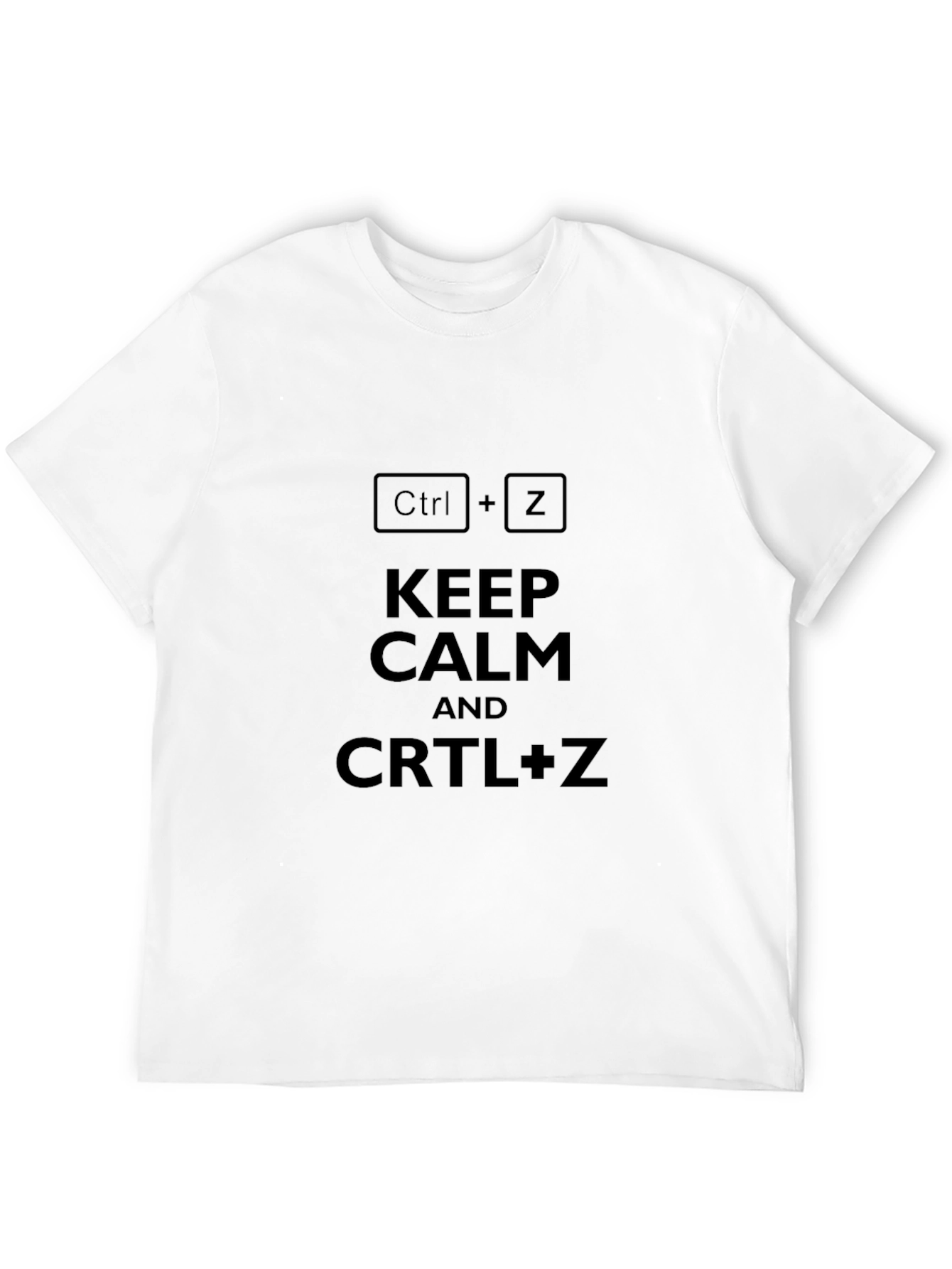 Keep Calm Ctrl+Z Undo T-Shirt - Black
