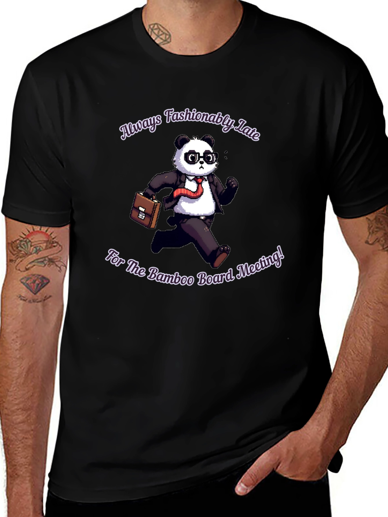 Fashionably Late Panda T-Shirt