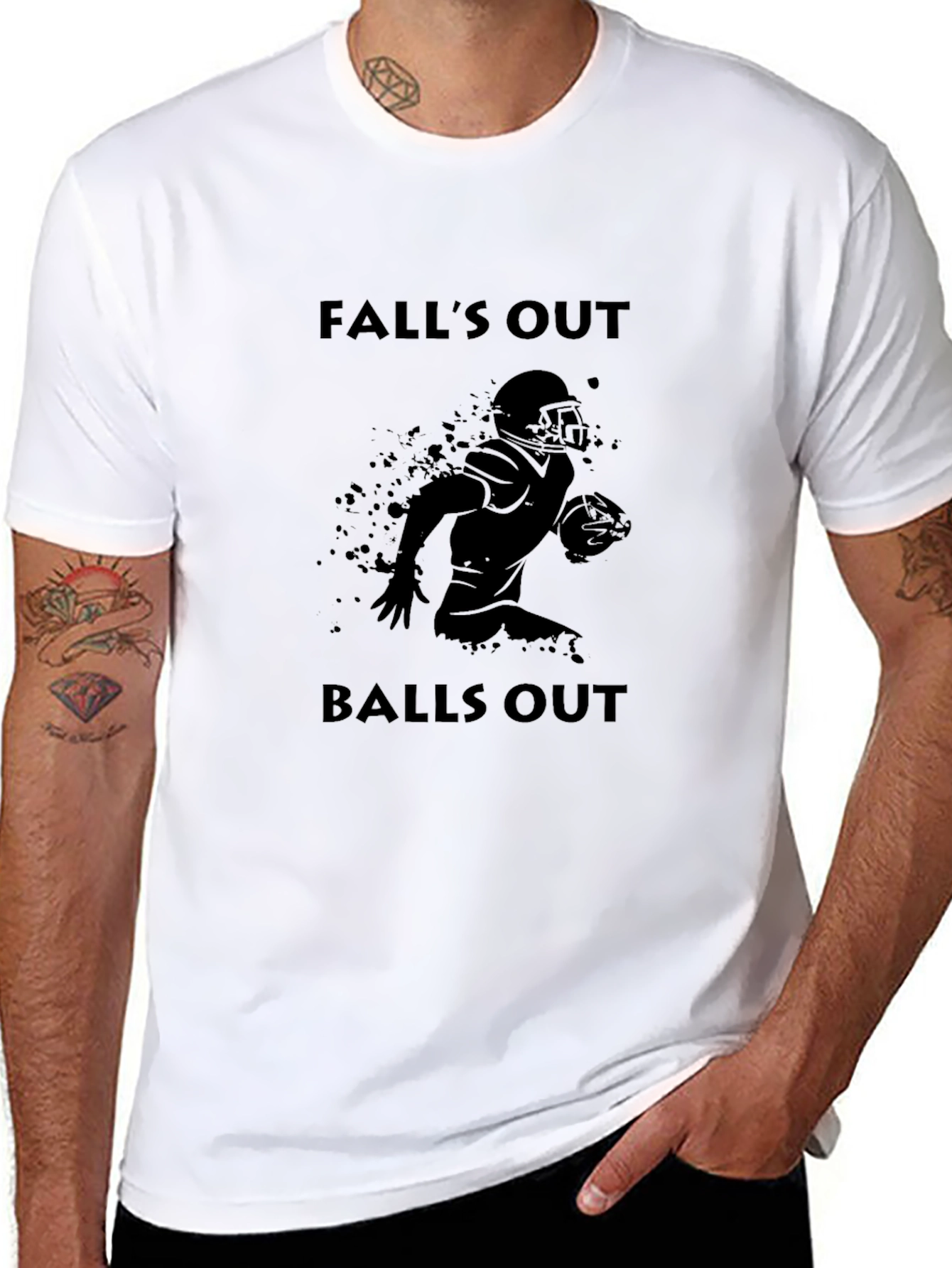 Falls Out Balls Out Football T-Shirt