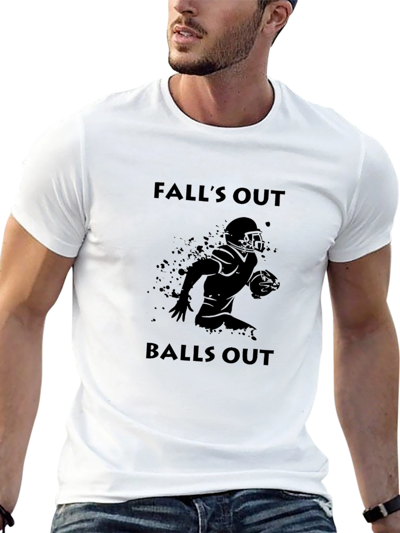 Falls Out Balls Out Football T-Shirt
