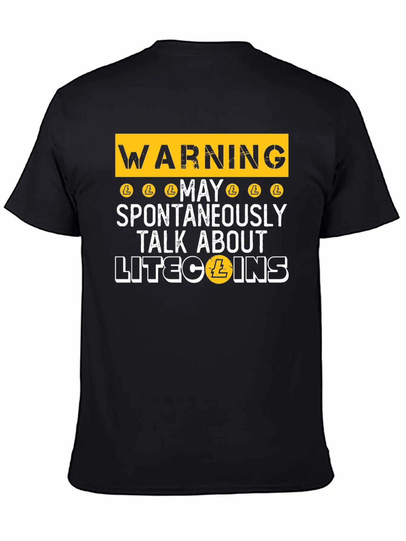 Warning Talk About Litecoin Crypto Coin Blockchain Unisex Casual T-Shirt – Clean Design For Daily Comfort