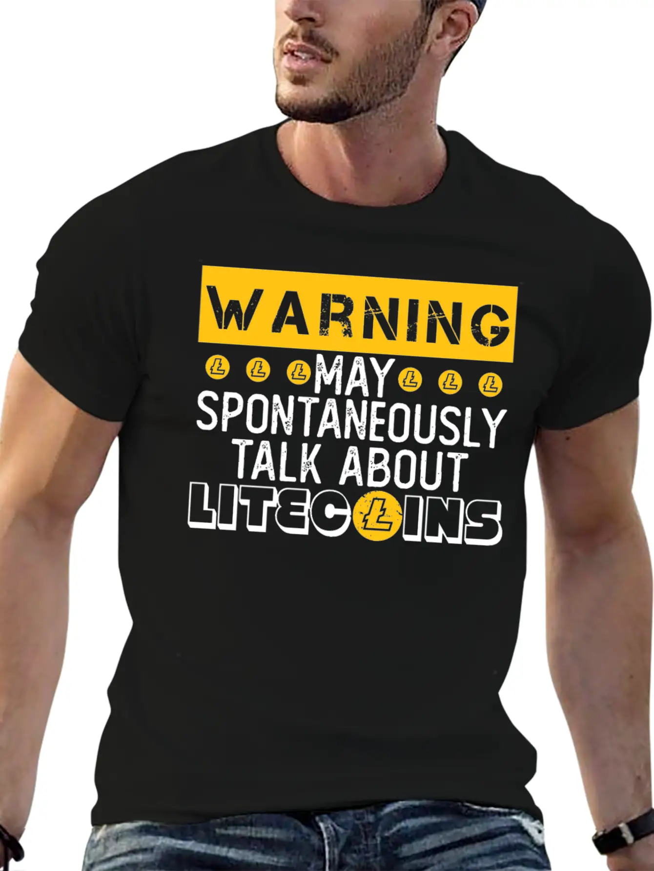 Warning Talk About Litecoin Crypto Coin Blockchain Unisex Casual T-Shirt – Clean Design For Daily Comfort