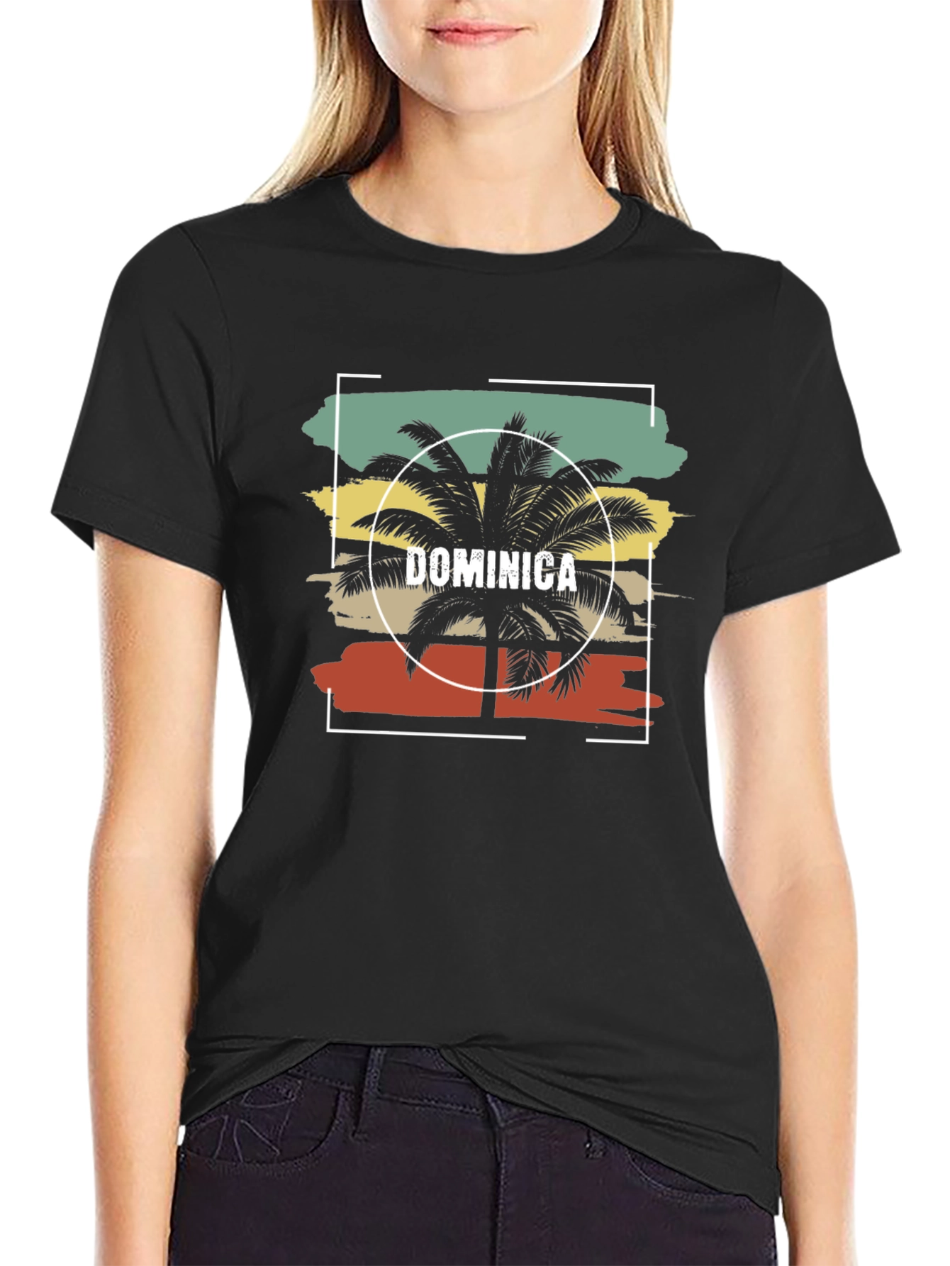Dominica Palm Tree Graphic Tee - Island Vibes