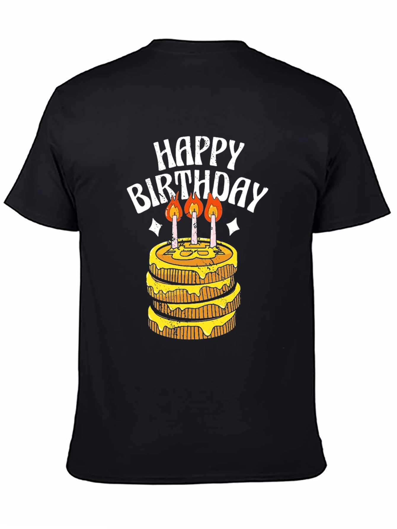 Happy Birthday Cake Graphic T-Shirt