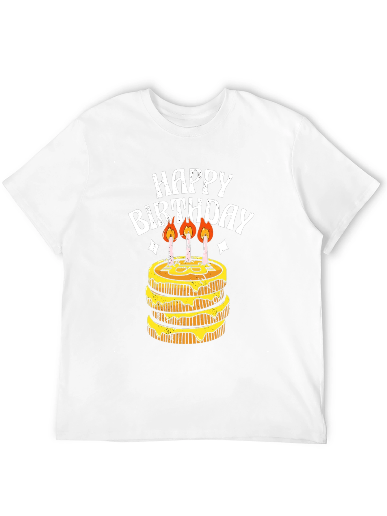 Happy Birthday Cake Graphic T-Shirt