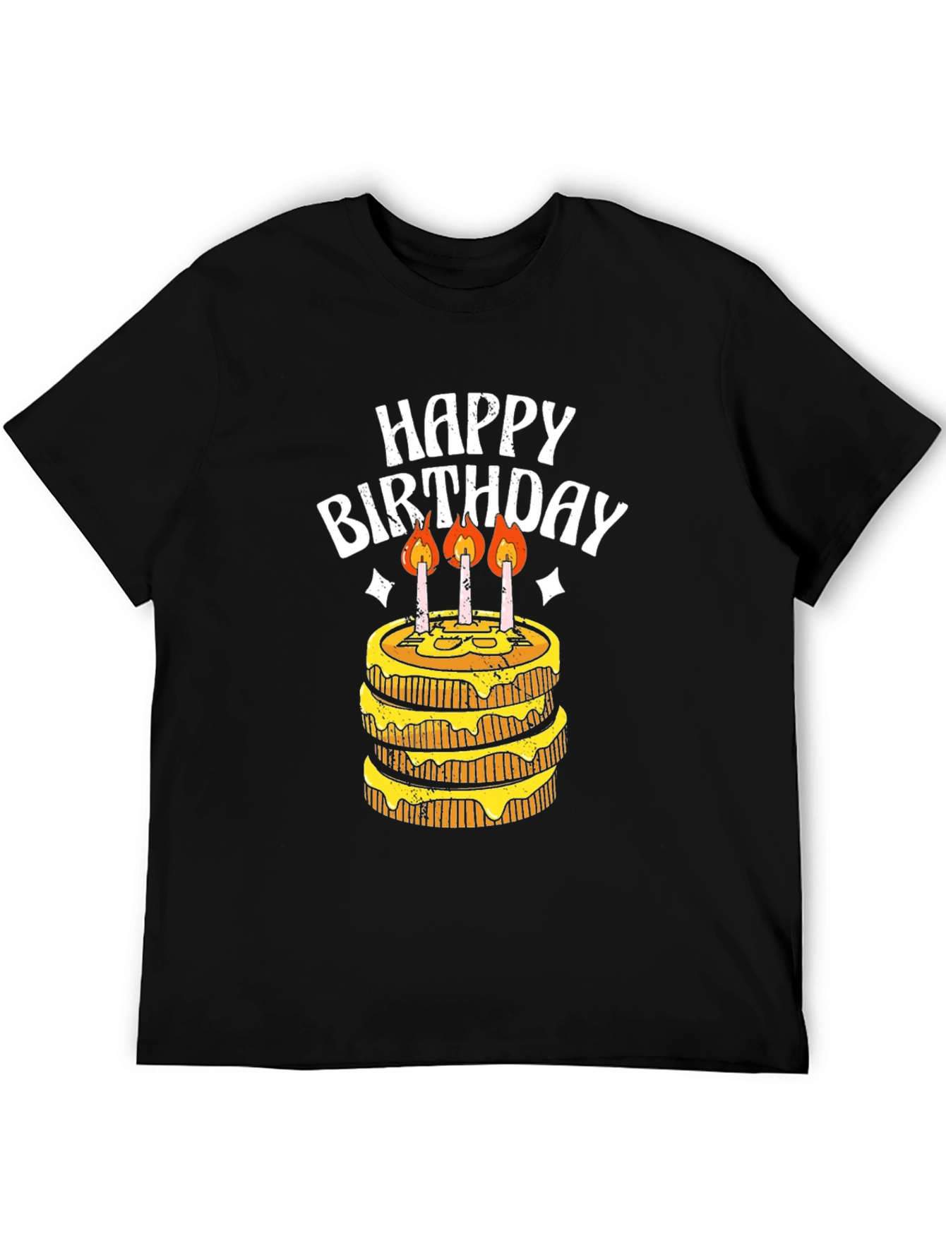 Happy Birthday Cake Graphic T-Shirt