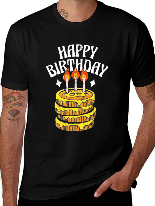 Happy Birthday Cake Graphic T-Shirt