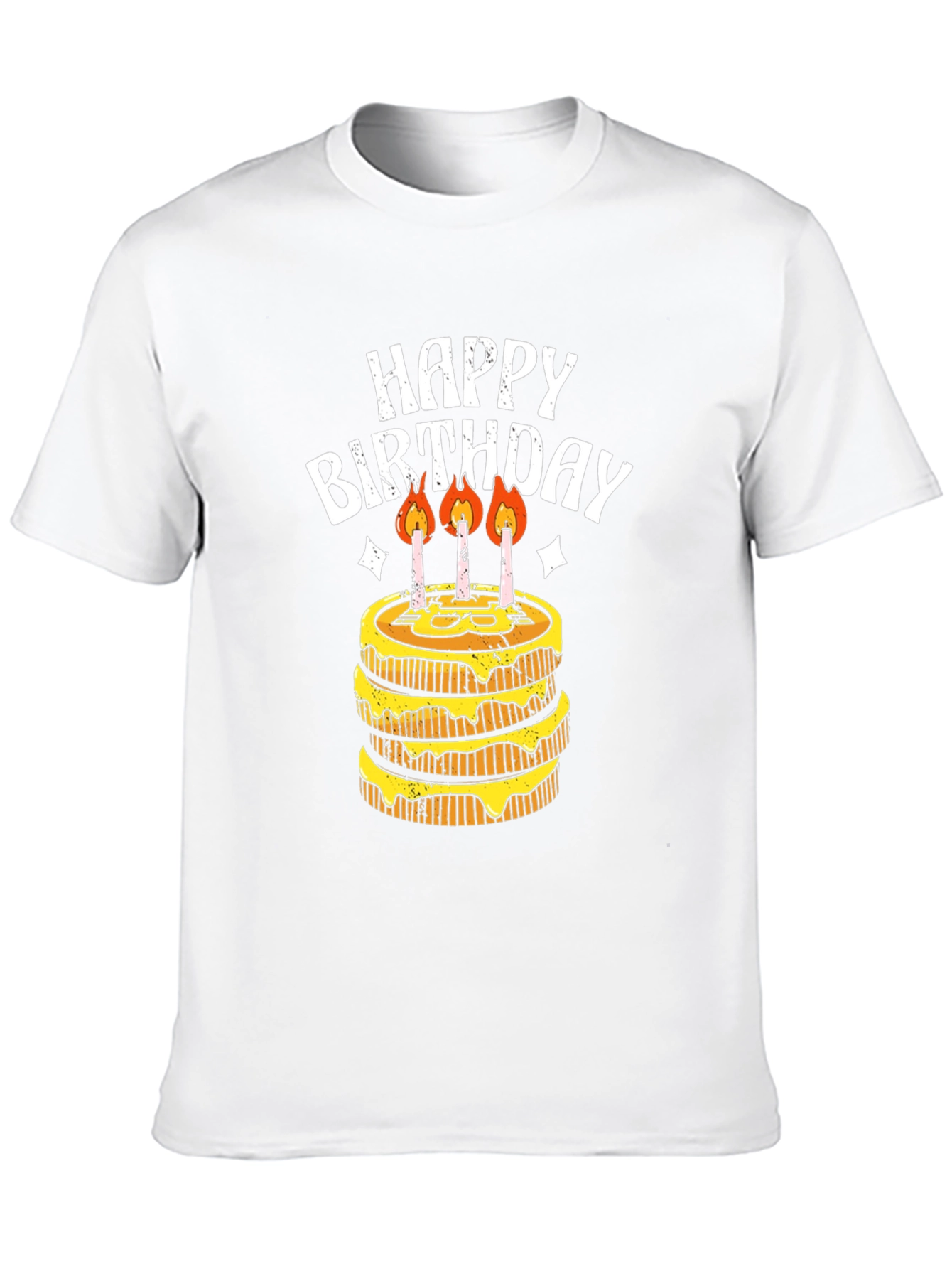Happy Birthday Cake Graphic T-Shirt