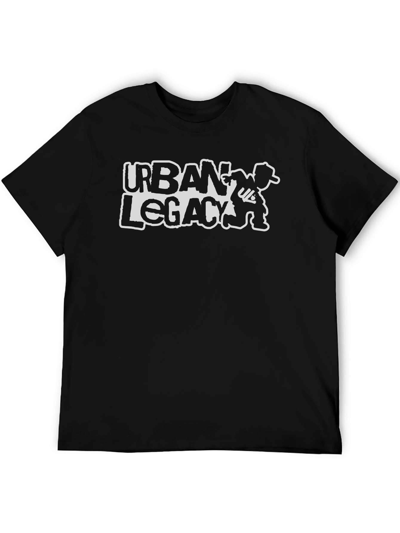 Urban Legacy Graphic Tee - Black Cotton Casual