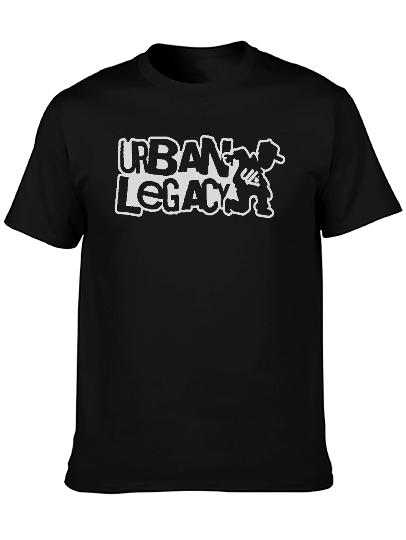 Urban Legacy Graphic Tee - Black Cotton Casual
