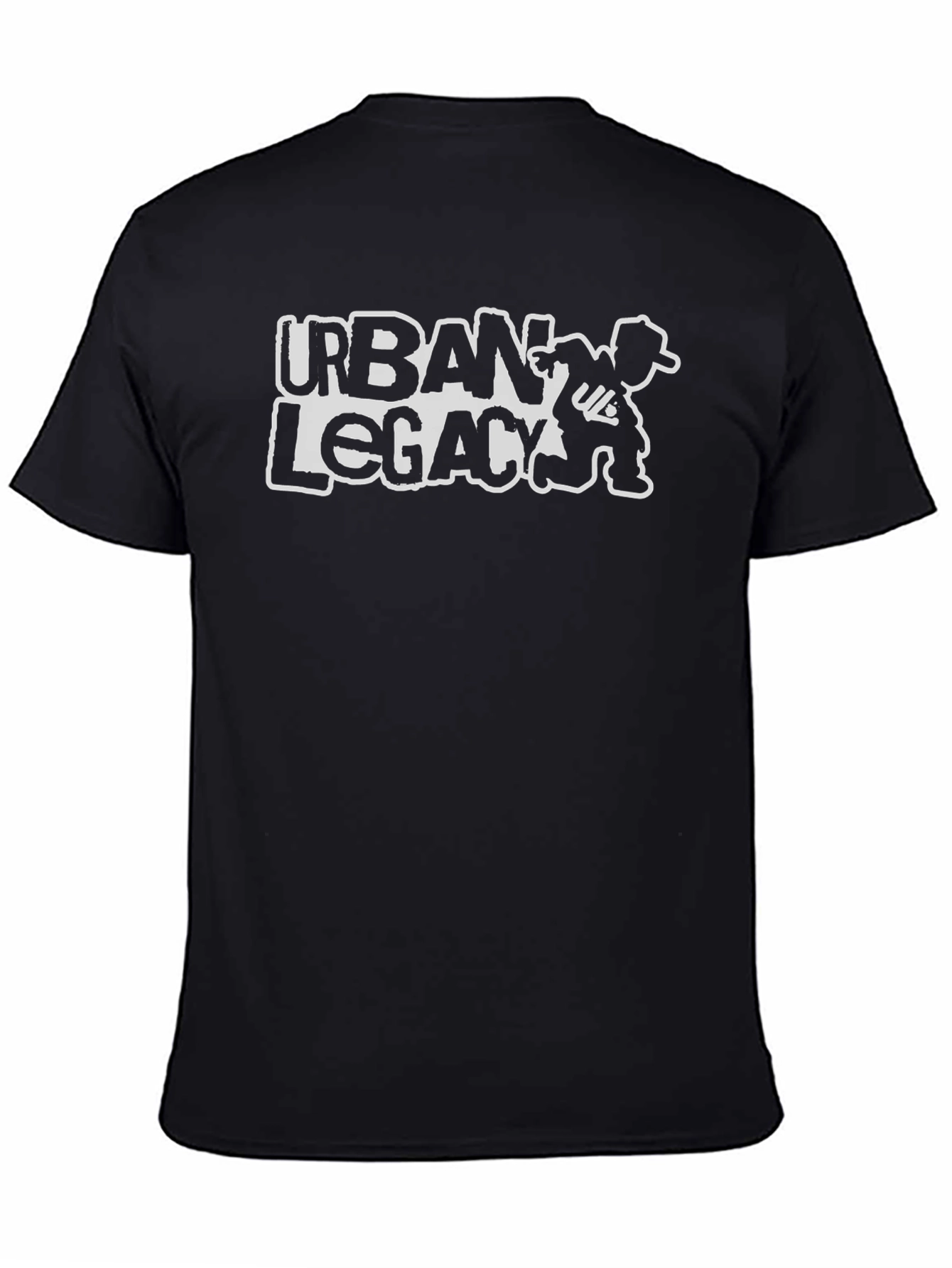 Urban Legacy Graphic Tee - Black Cotton Casual