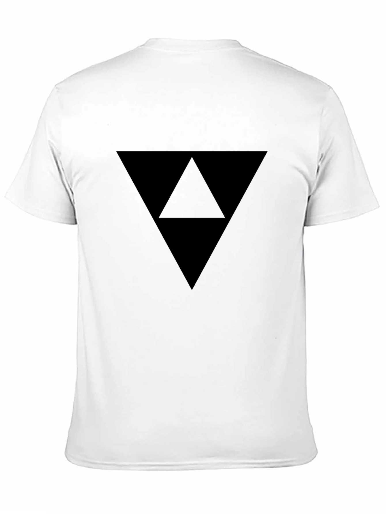 Mens Black Triangle Graphic T-Shirt