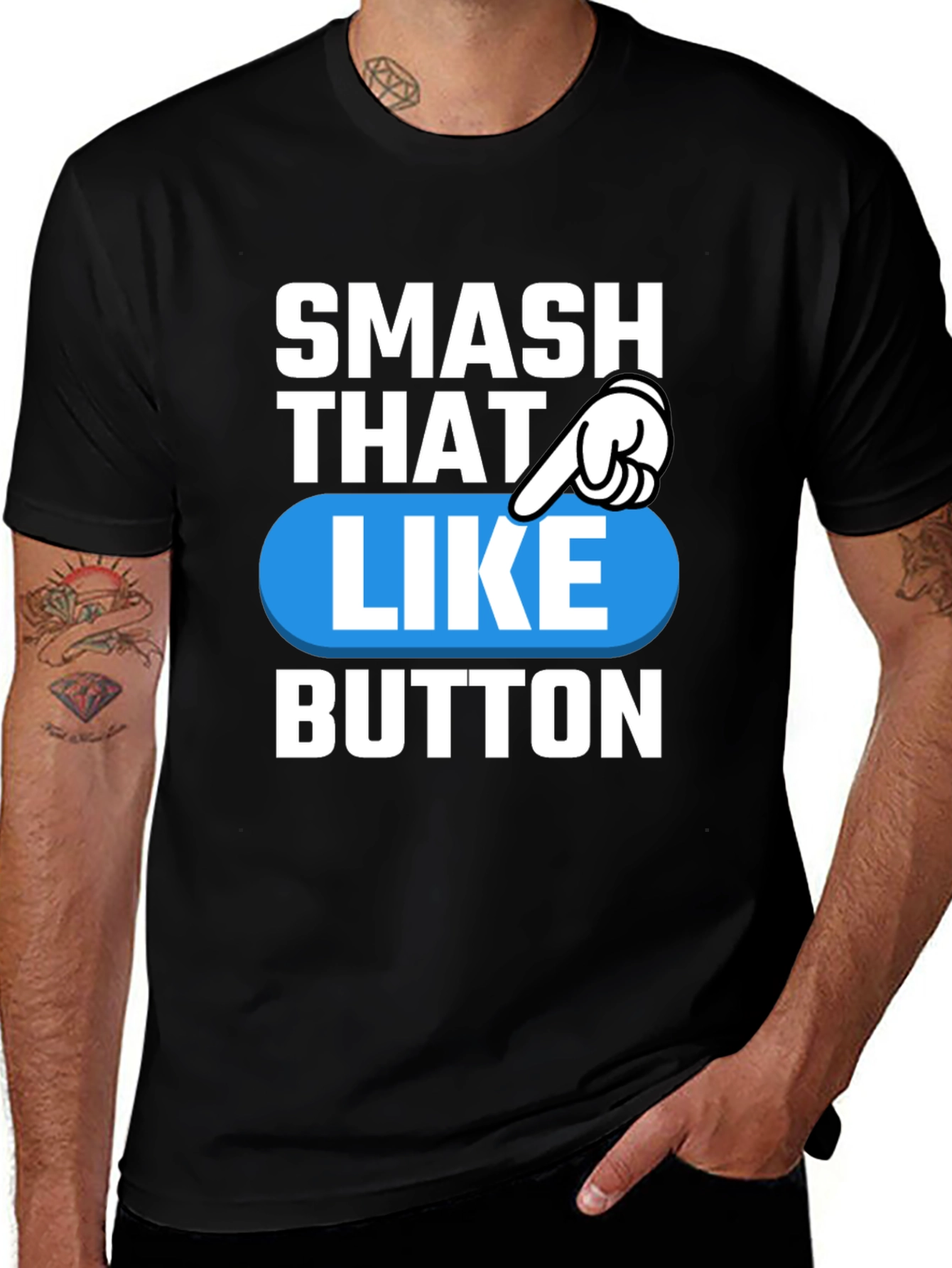 Smash That Like Button Graphic T-Shirt