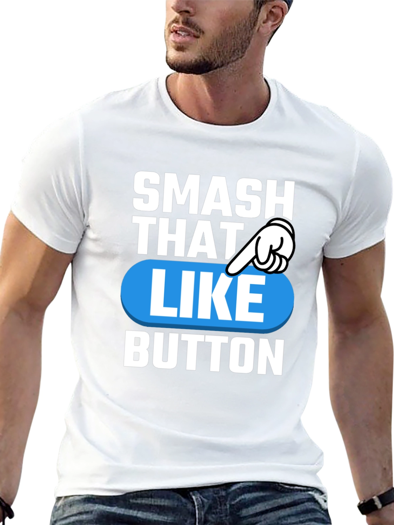 Smash That Like Button Graphic T-Shirt
