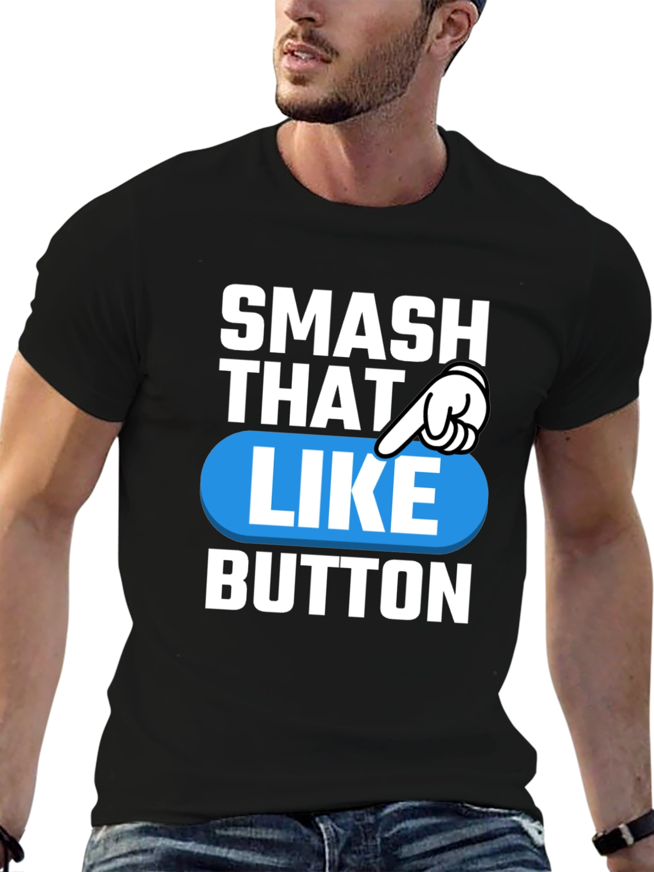 Smash That Like Button Graphic T-Shirt