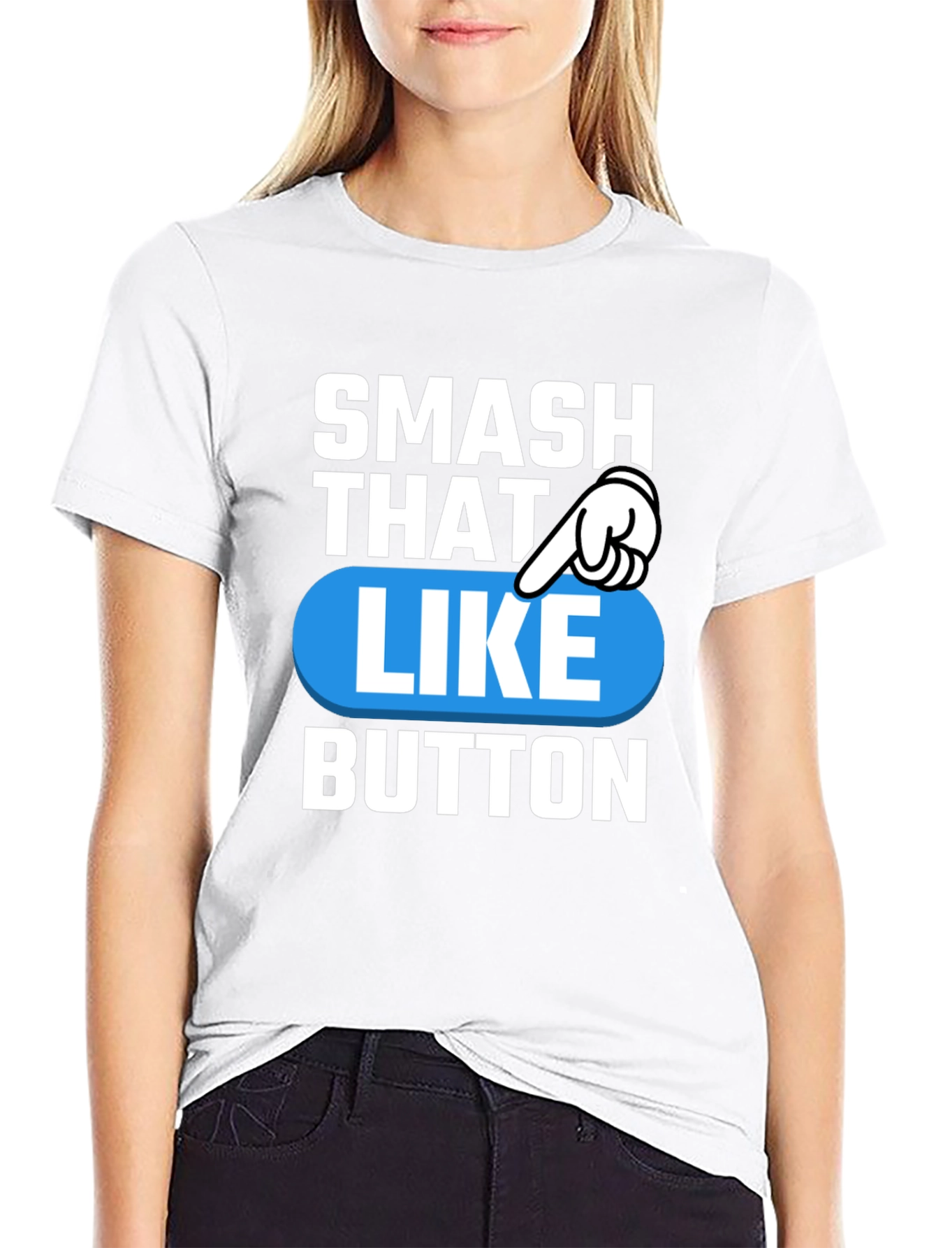 Smash That Like Button Graphic T-Shirt