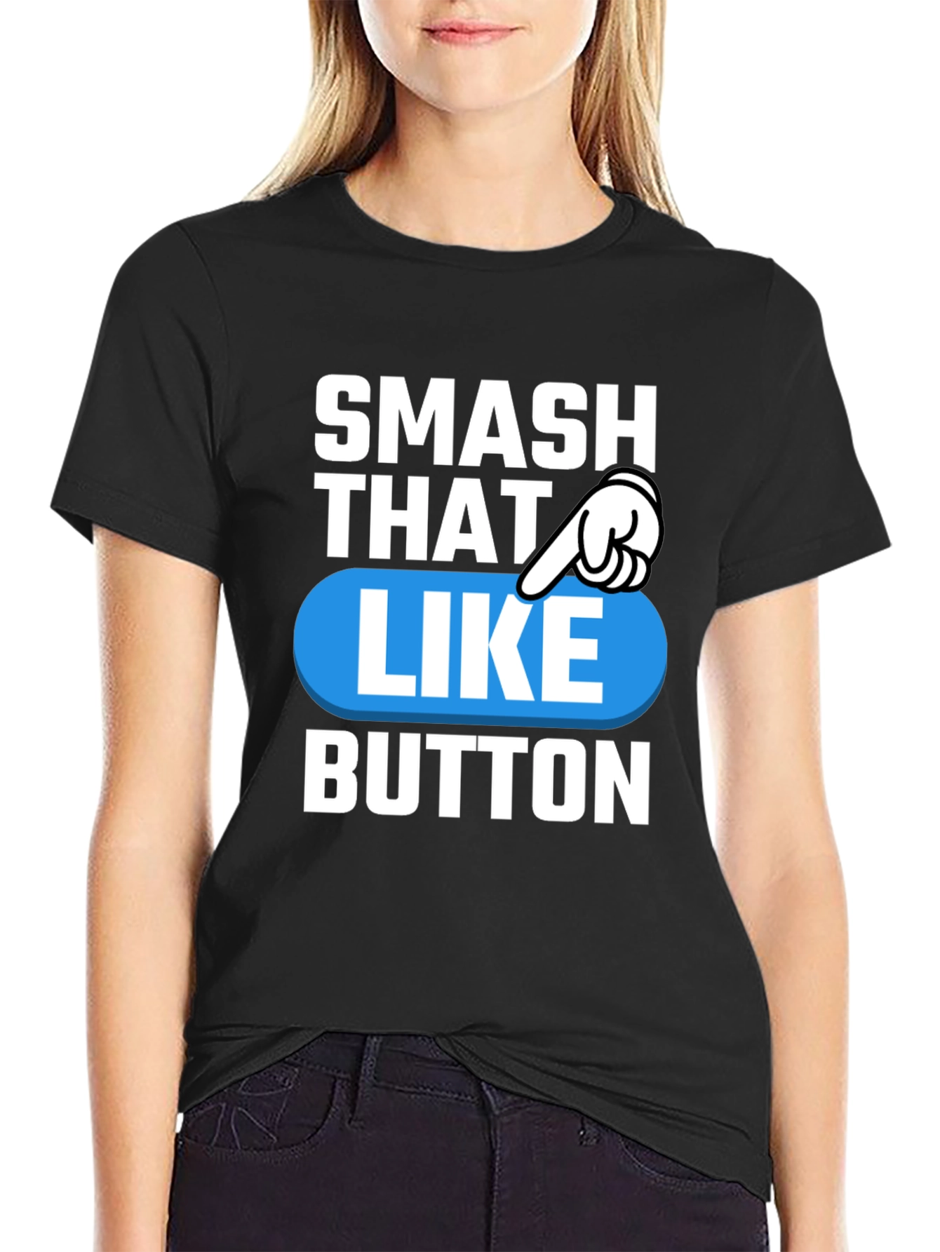Smash That Like Button Graphic T-Shirt