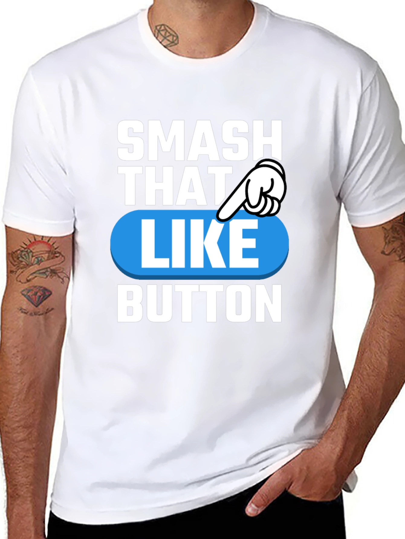 Smash That Like Button Graphic T-Shirt