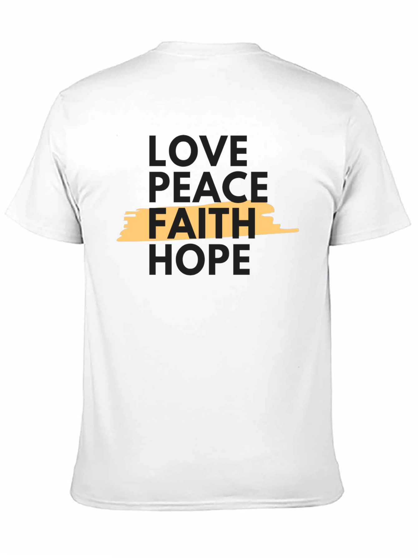 Faith Love Peace & Hope Black T-Shirt