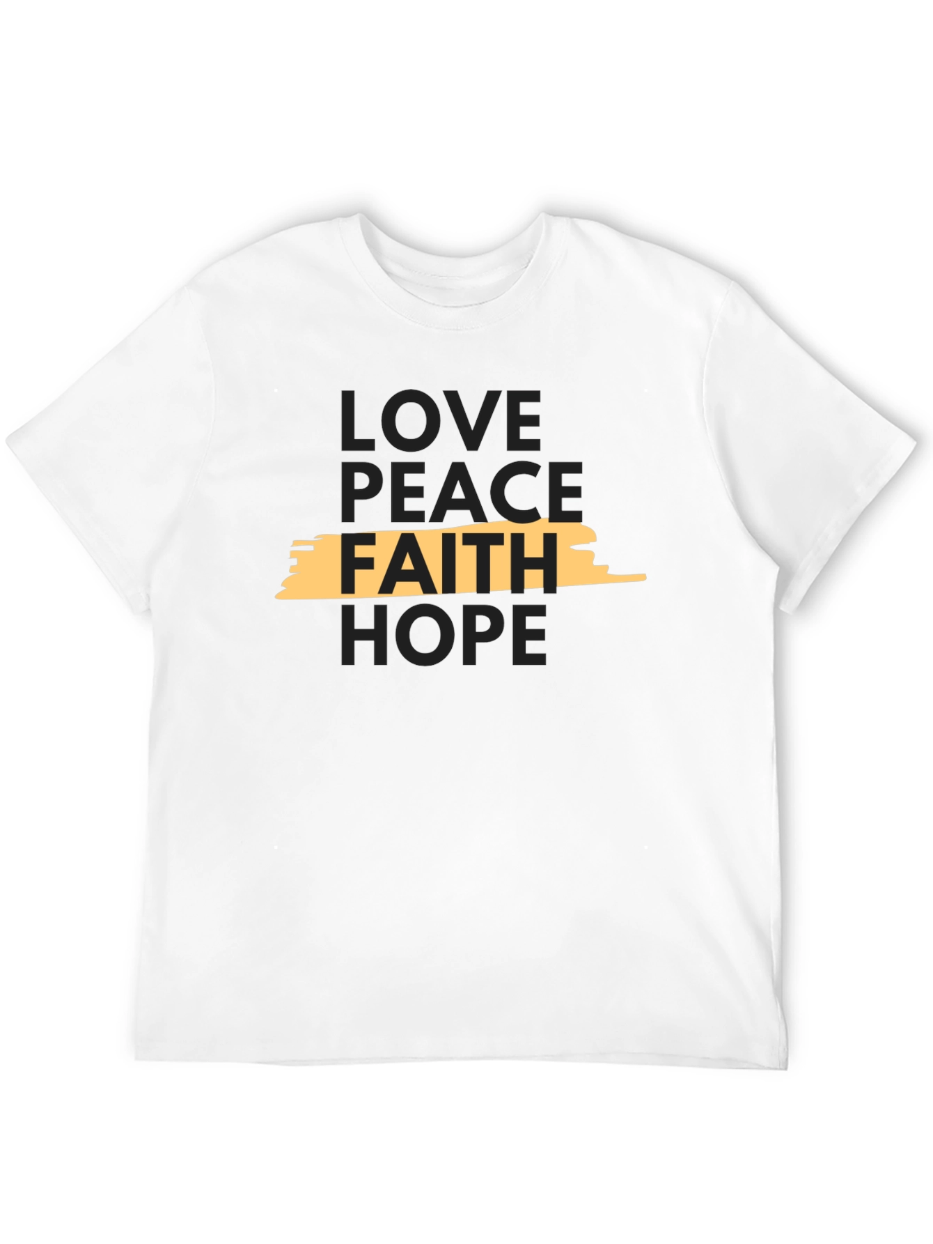 Faith Love Peace & Hope Black T-Shirt