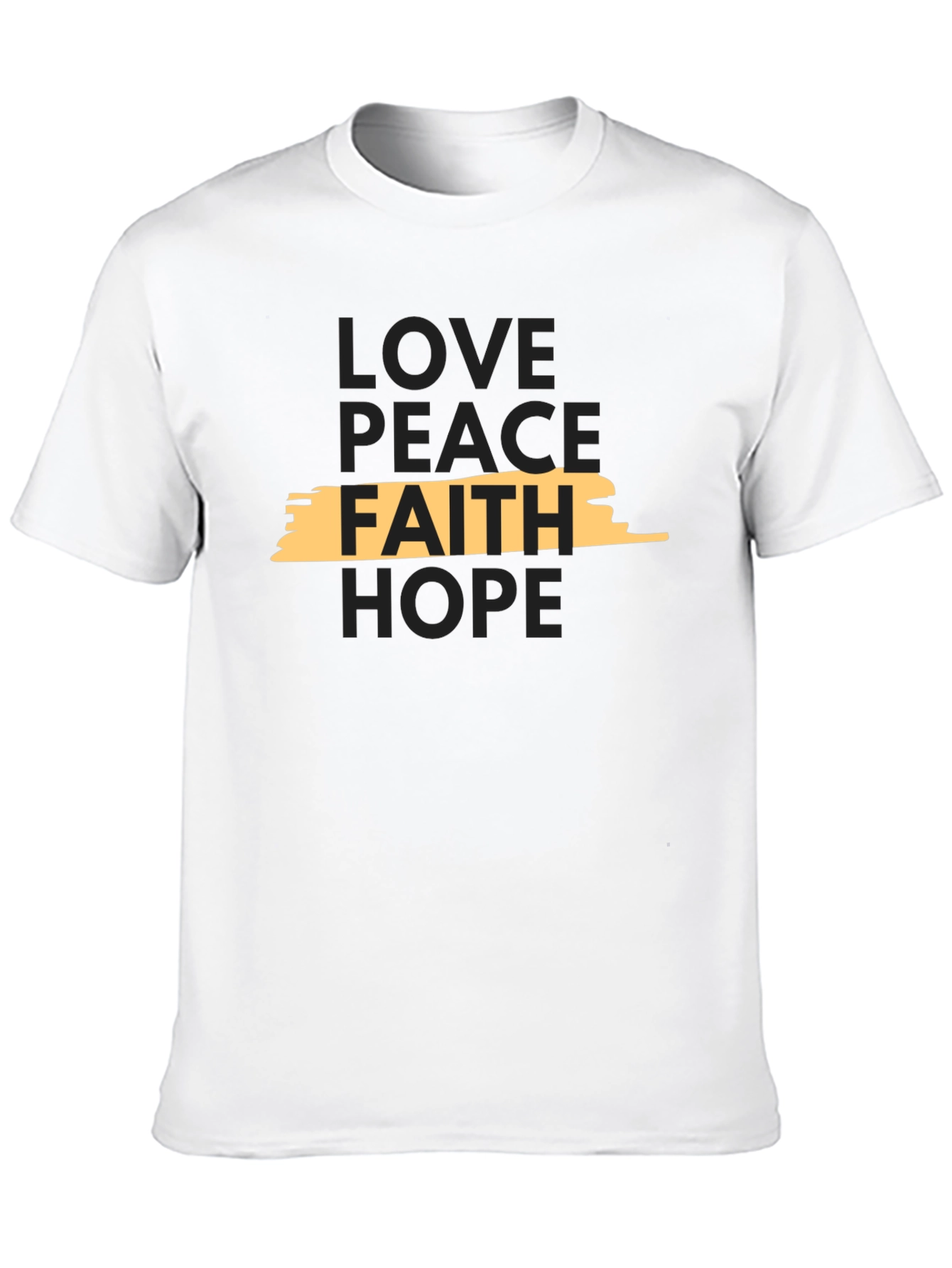 Faith Love Peace & Hope Black T-Shirt