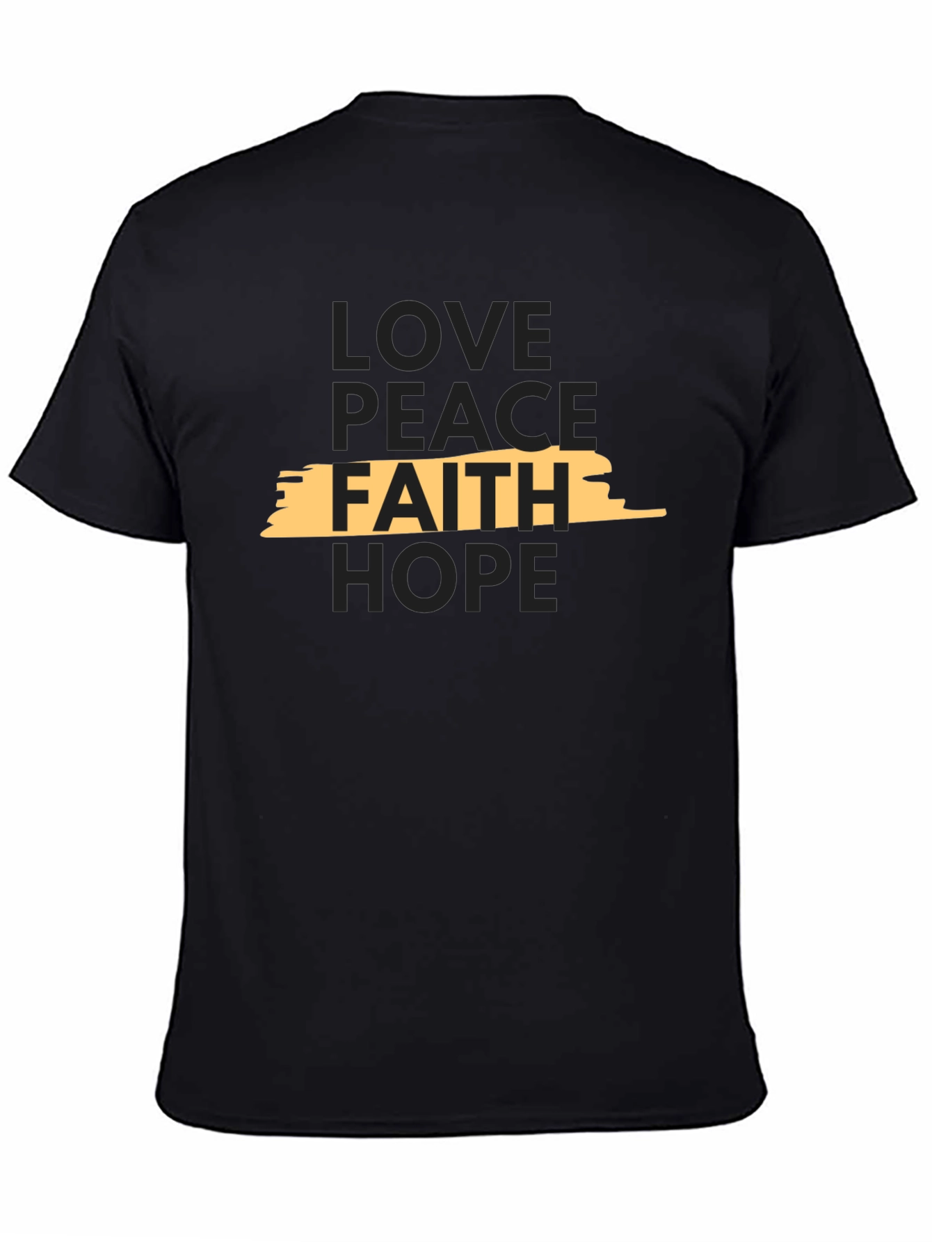 Faith Love Peace & Hope Black T-Shirt