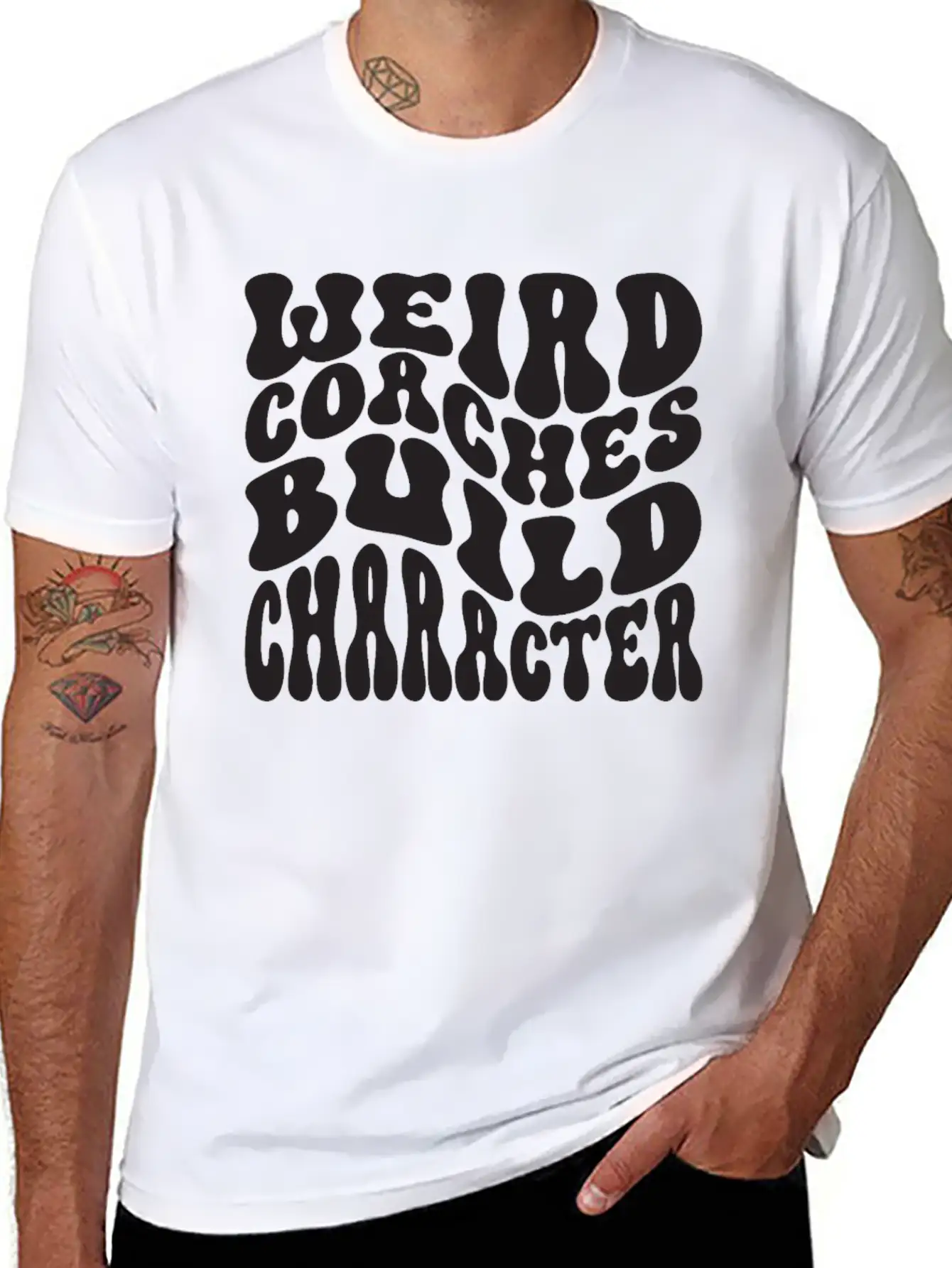 Weird Coaches Build Character Coach Unisex Casual T-Shirt – Clean Design For Daily Comfort