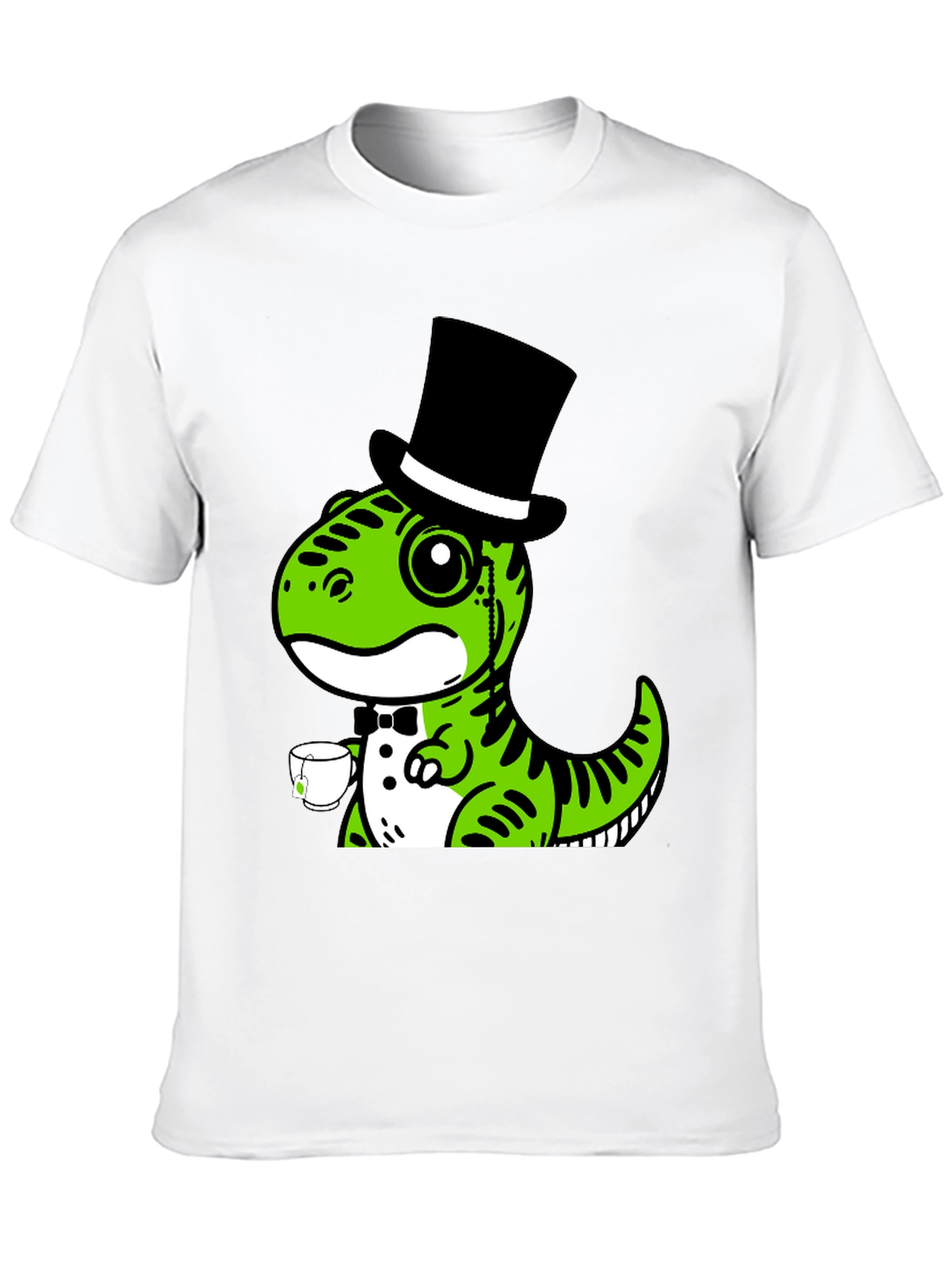 Dapper Dino T-Shirt: Tea Time Tyrannosaurus
