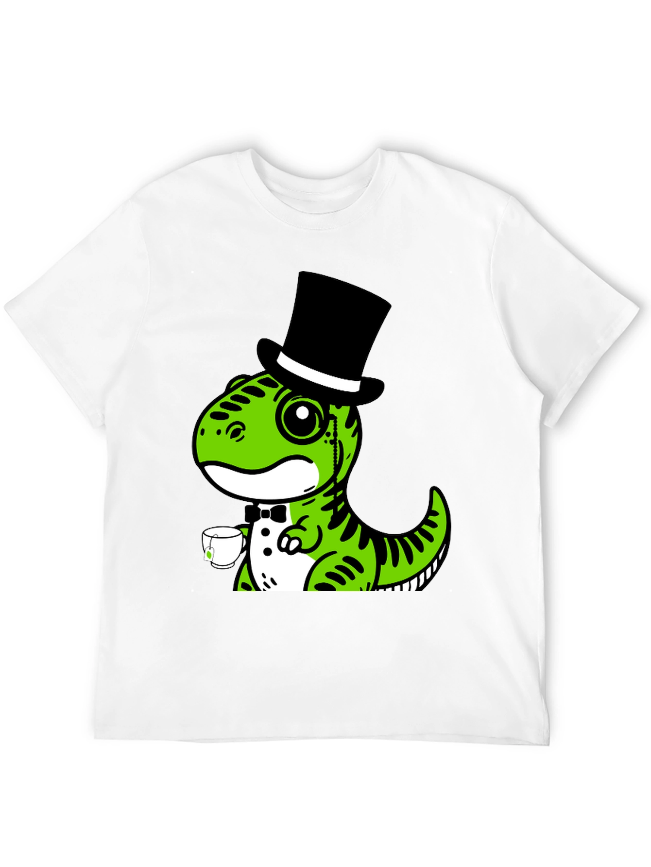 Dapper Dino T-Shirt: Tea Time Tyrannosaurus