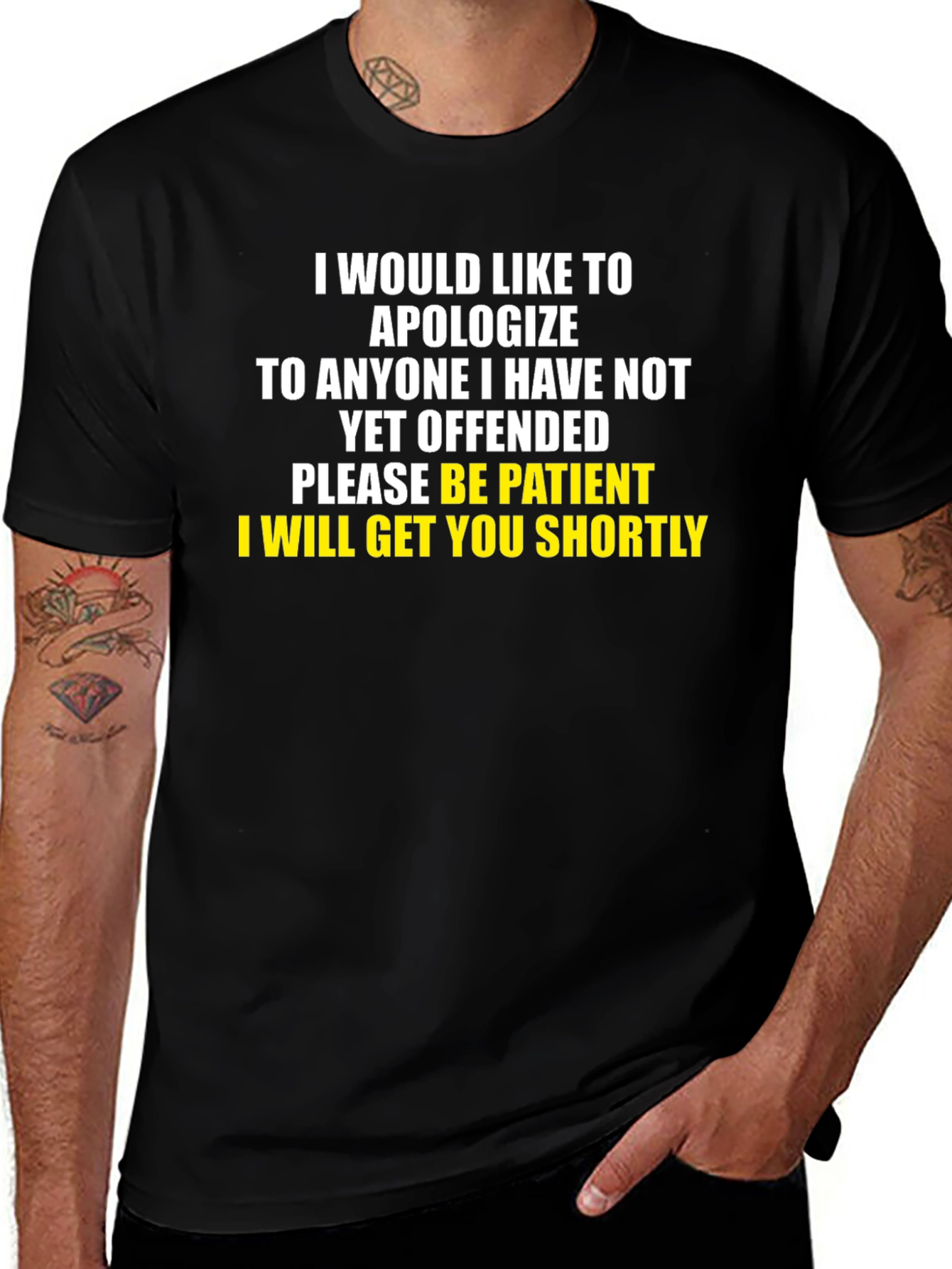 Apology T-Shirt Funny Offensive Sarcastic Humor