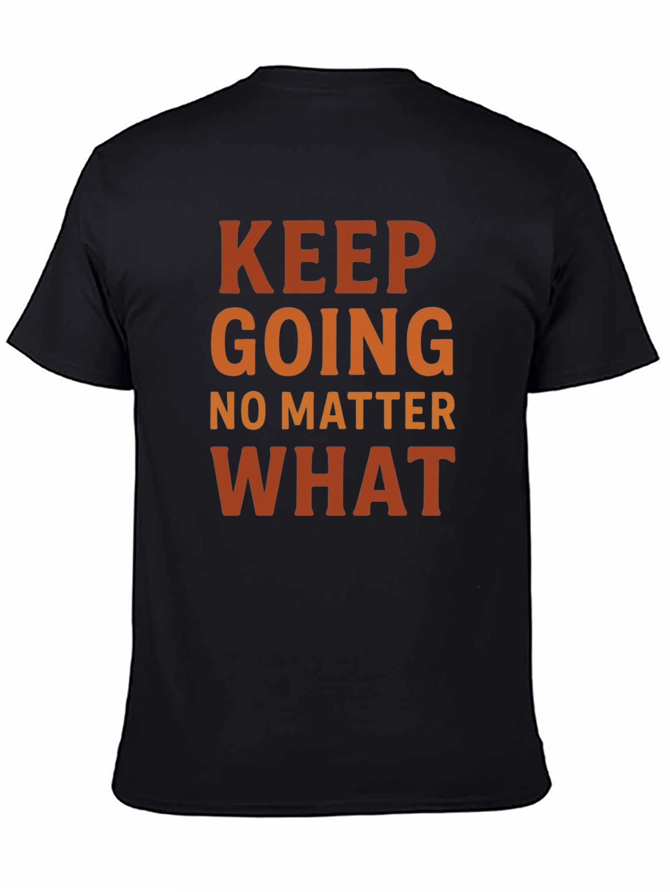 Motivational Keep Going Black T-Shirt
