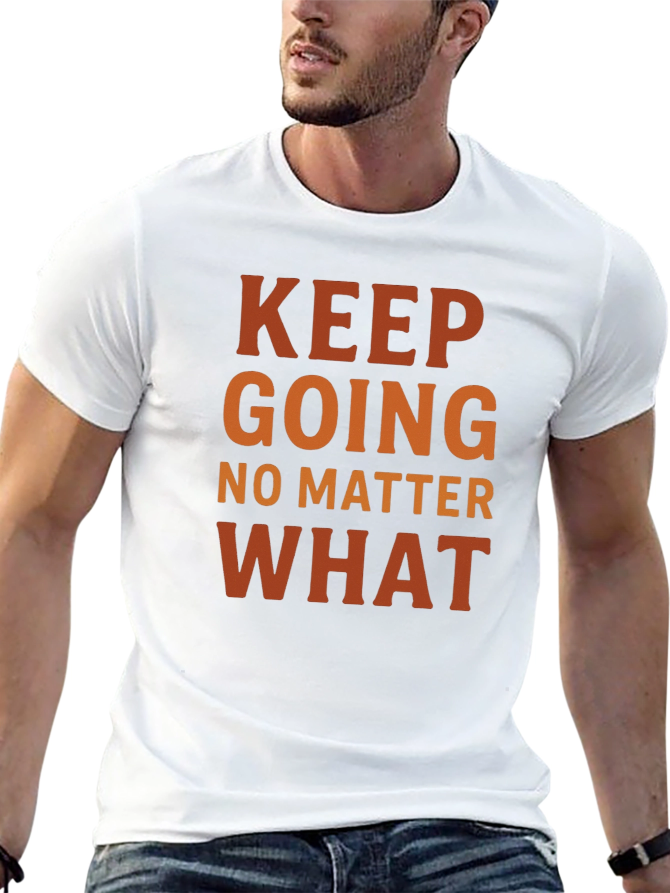 Motivational Keep Going Black T-Shirt