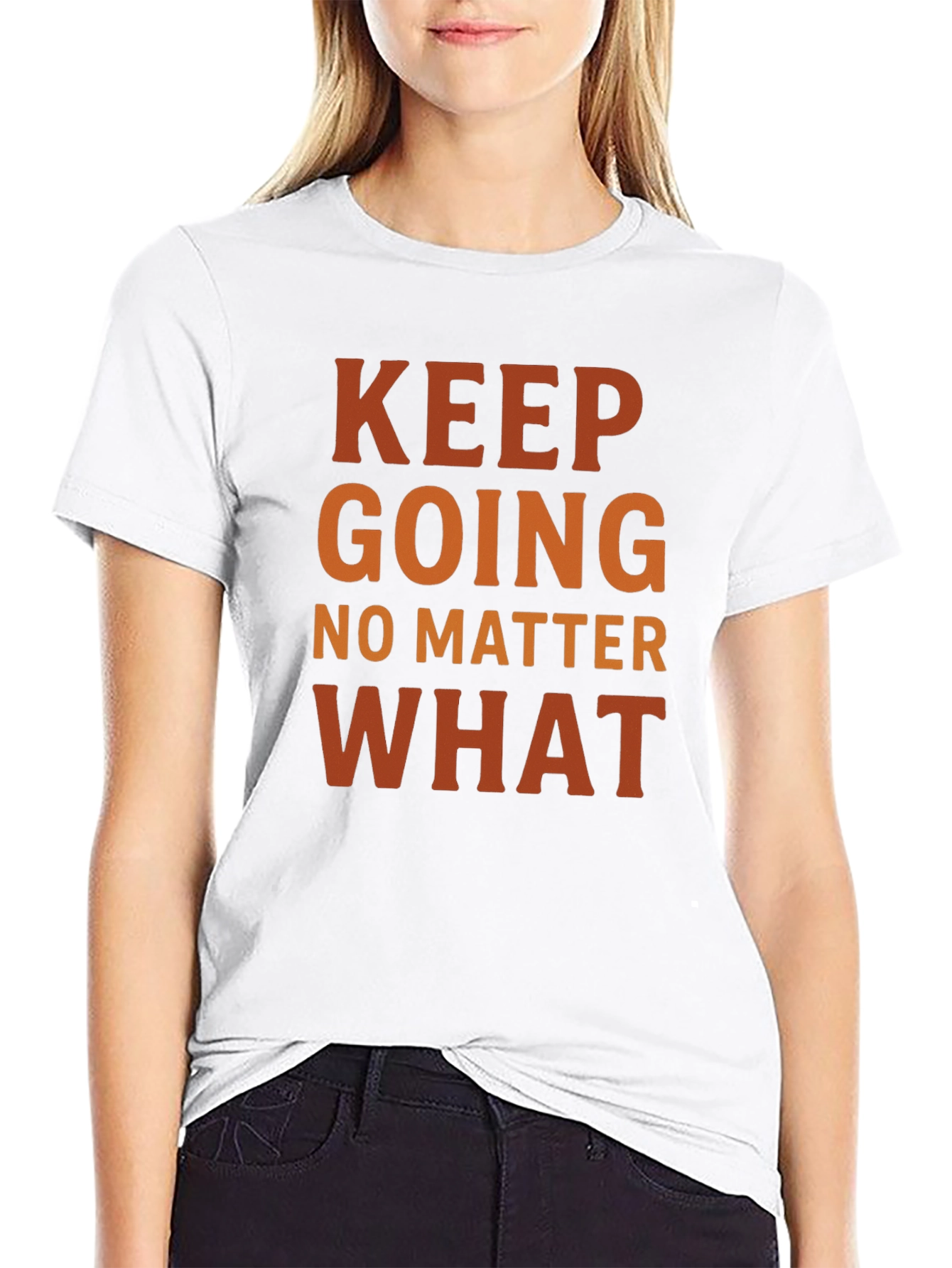 Motivational Keep Going Black T-Shirt
