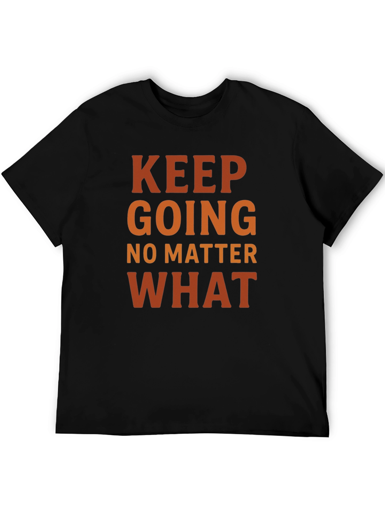 Motivational Keep Going Black T-Shirt