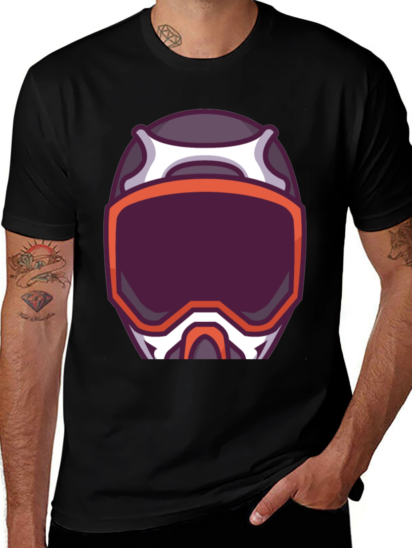 Helmet Graphic Tee - Bold Design Comfortable Fit
